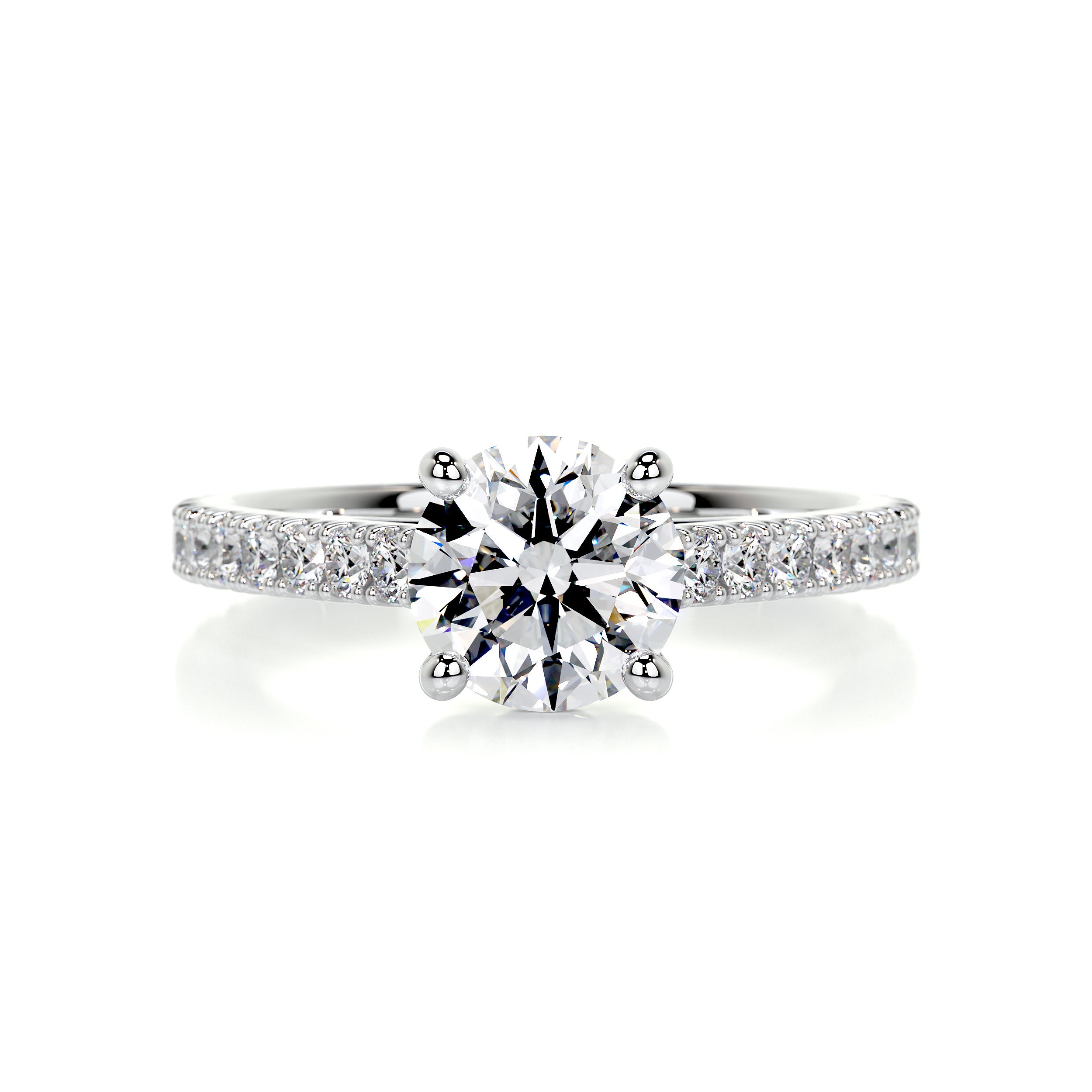 Aria Diamond Engagement Ring -18K White Gold