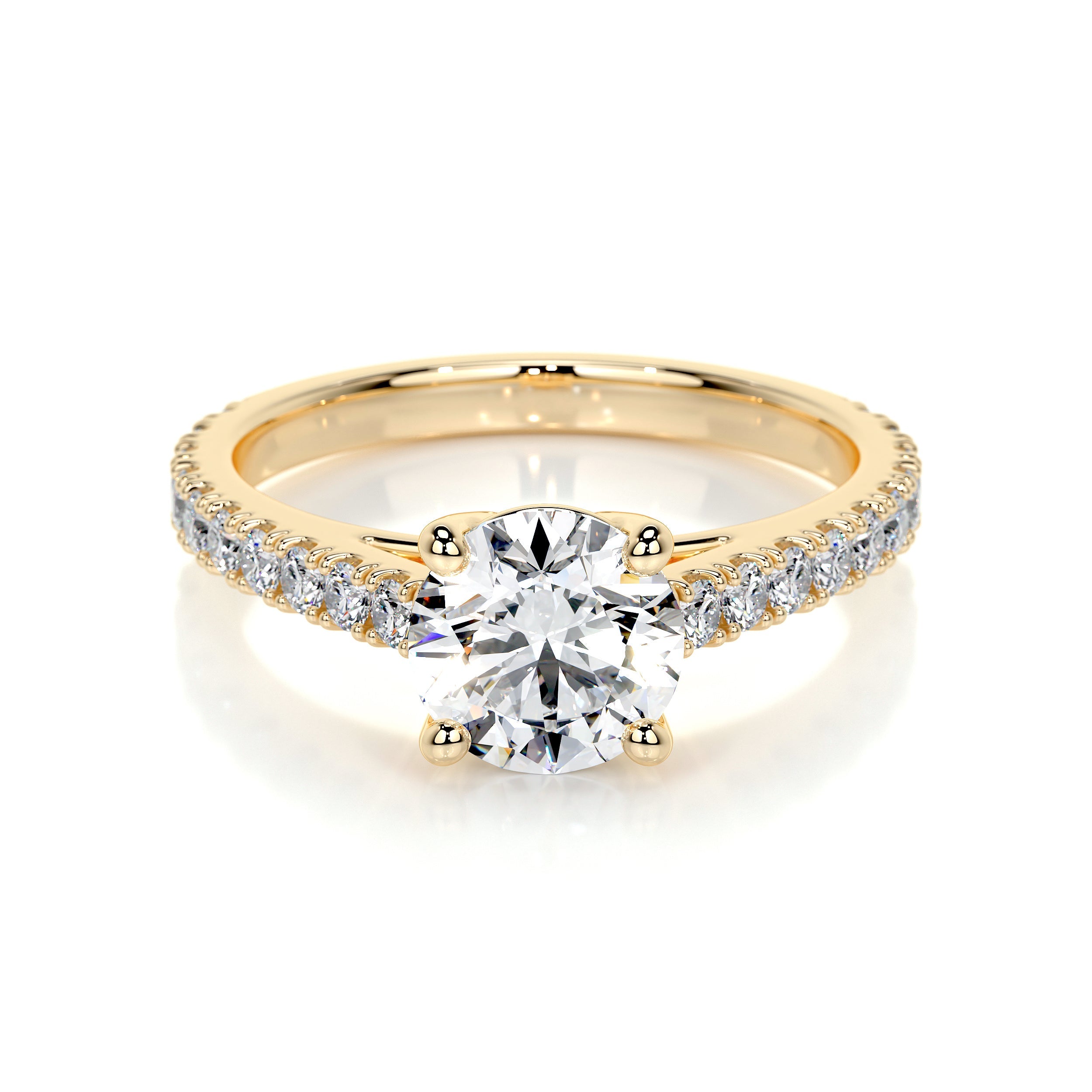 Aria Lab Grown Diamond Ring (1 Carat) -18K Yellow Gold