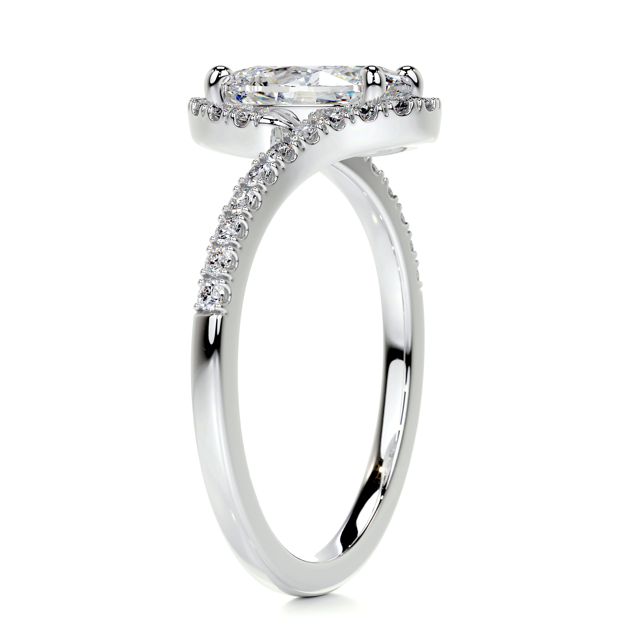 Stella Diamond Engagement Ring -14K White Gold