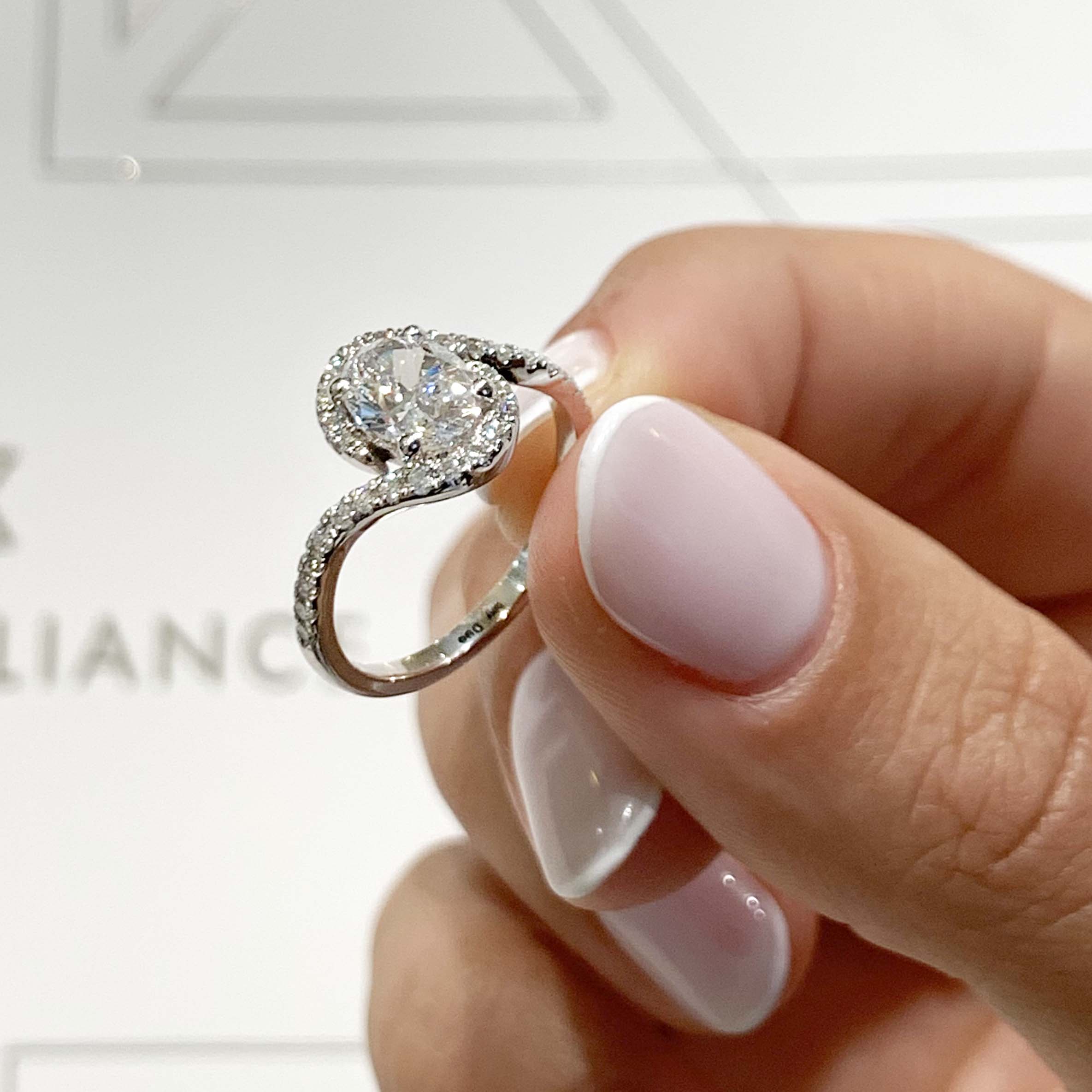 Stella Diamond Engagement Ring -14K White Gold