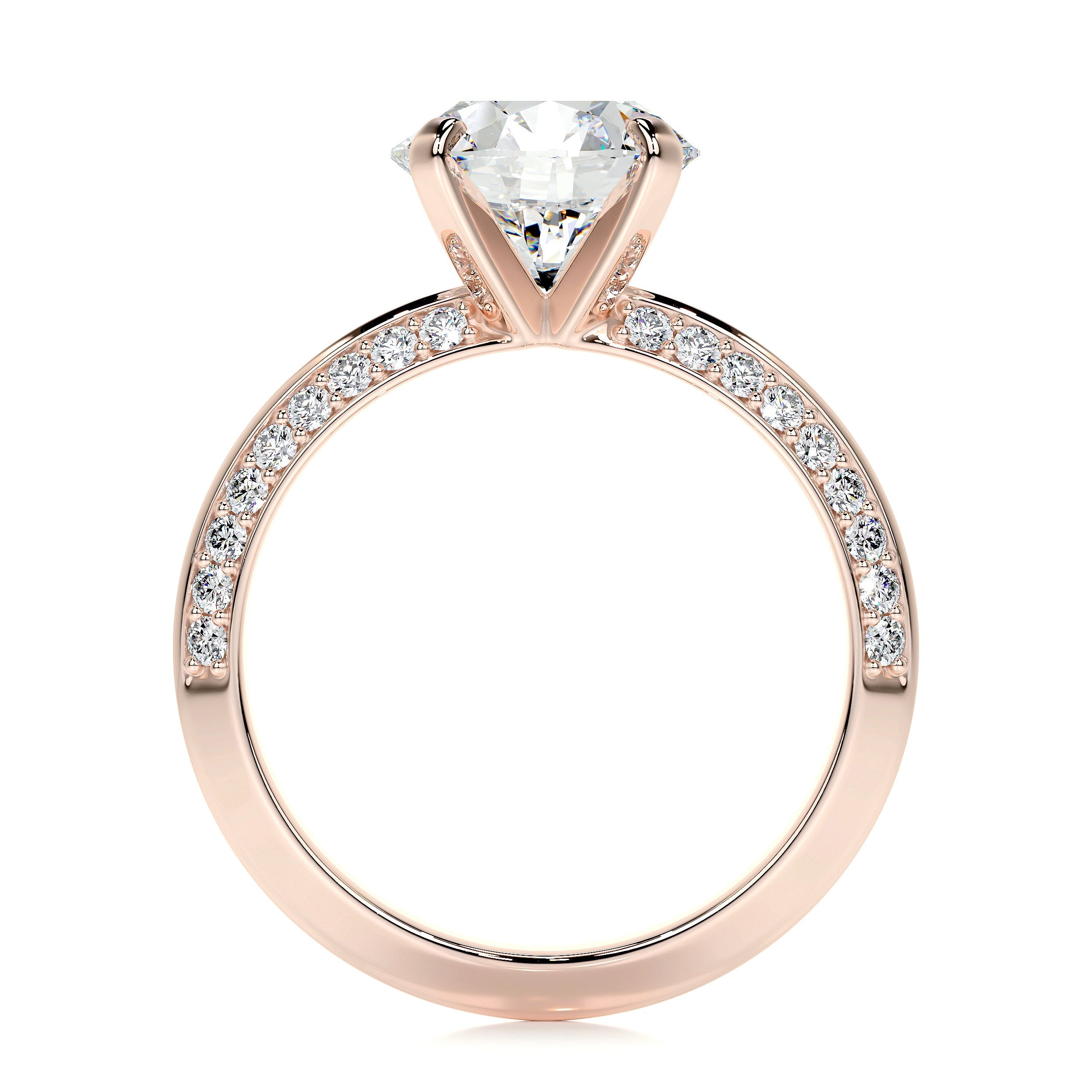 Ariana Lab Grown Diamond Ring   (4.5 Carat) -14K Rose Gold