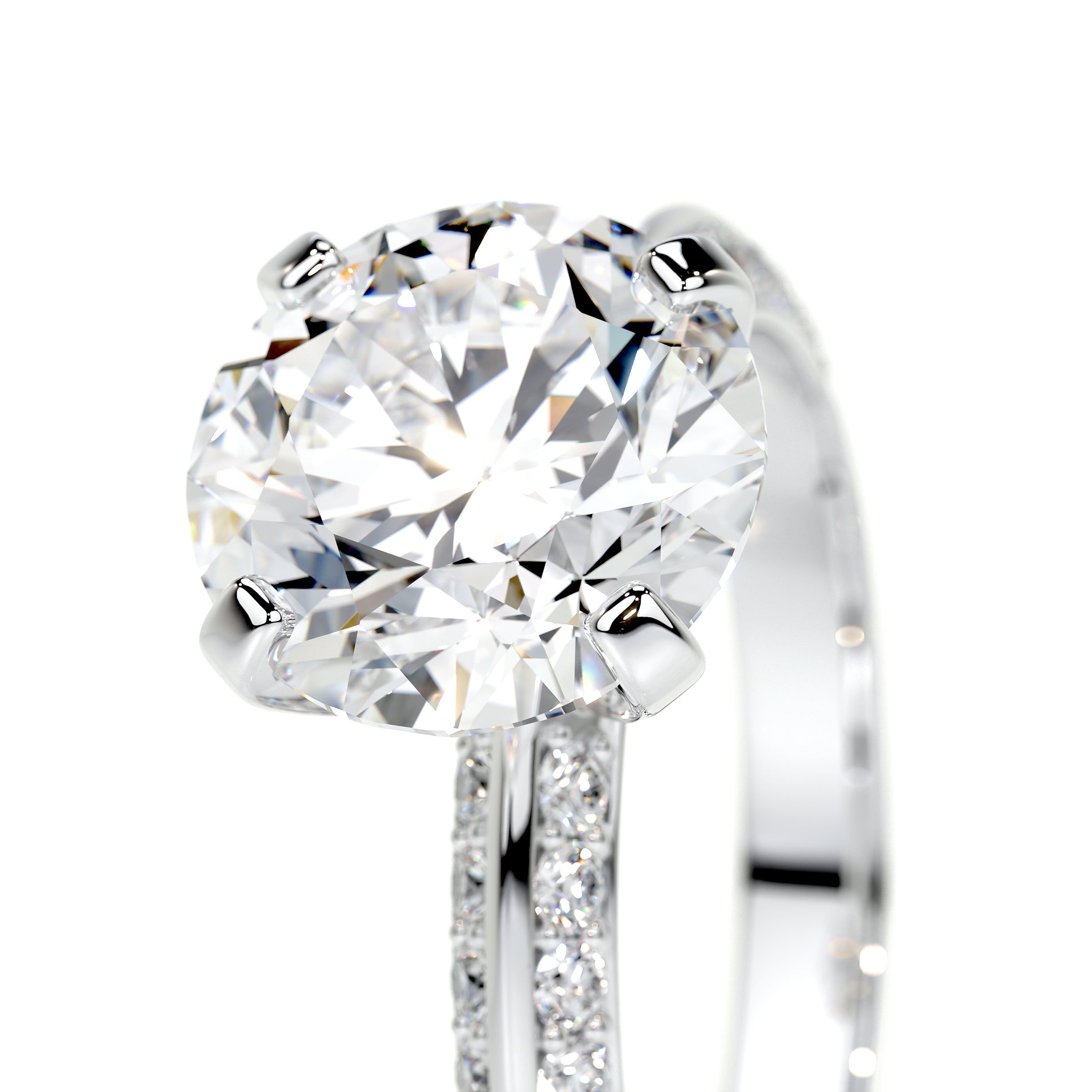Ariana Lab Grown Diamond Ring (4.5 Carat) -14K White Gold