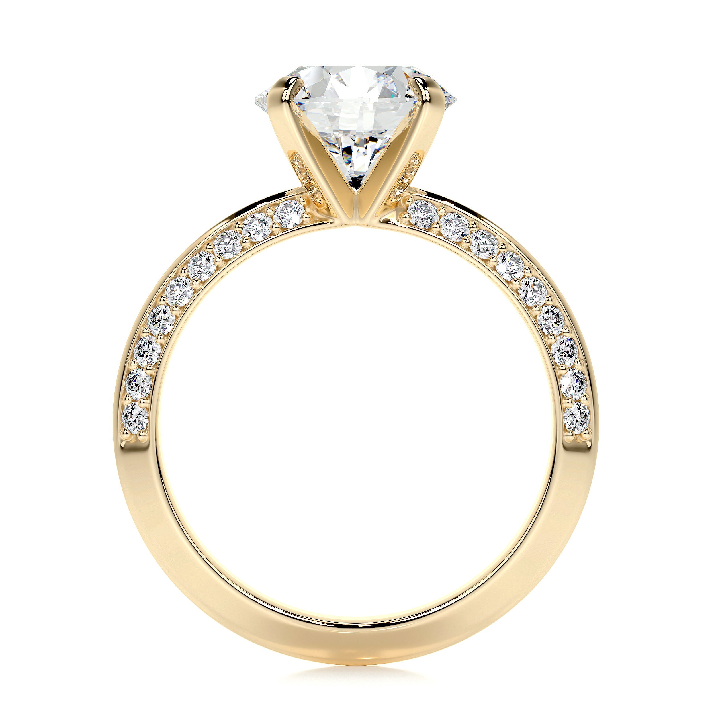Ariana Lab Grown Diamond Ring   (4.5 Carat) -18K Yellow Gold