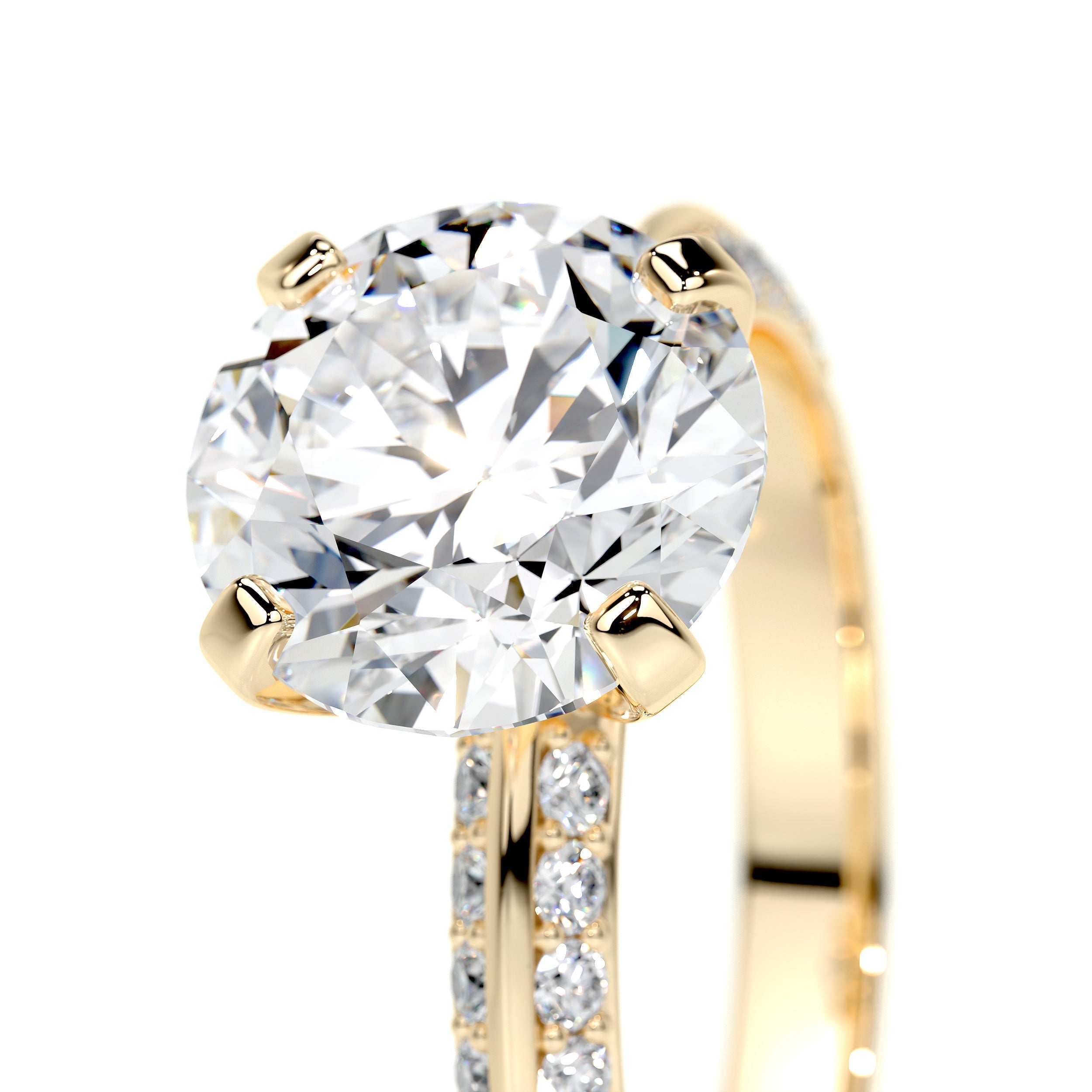 Ariana Lab Grown Diamond Ring   (4.5 Carat) -18K Yellow Gold