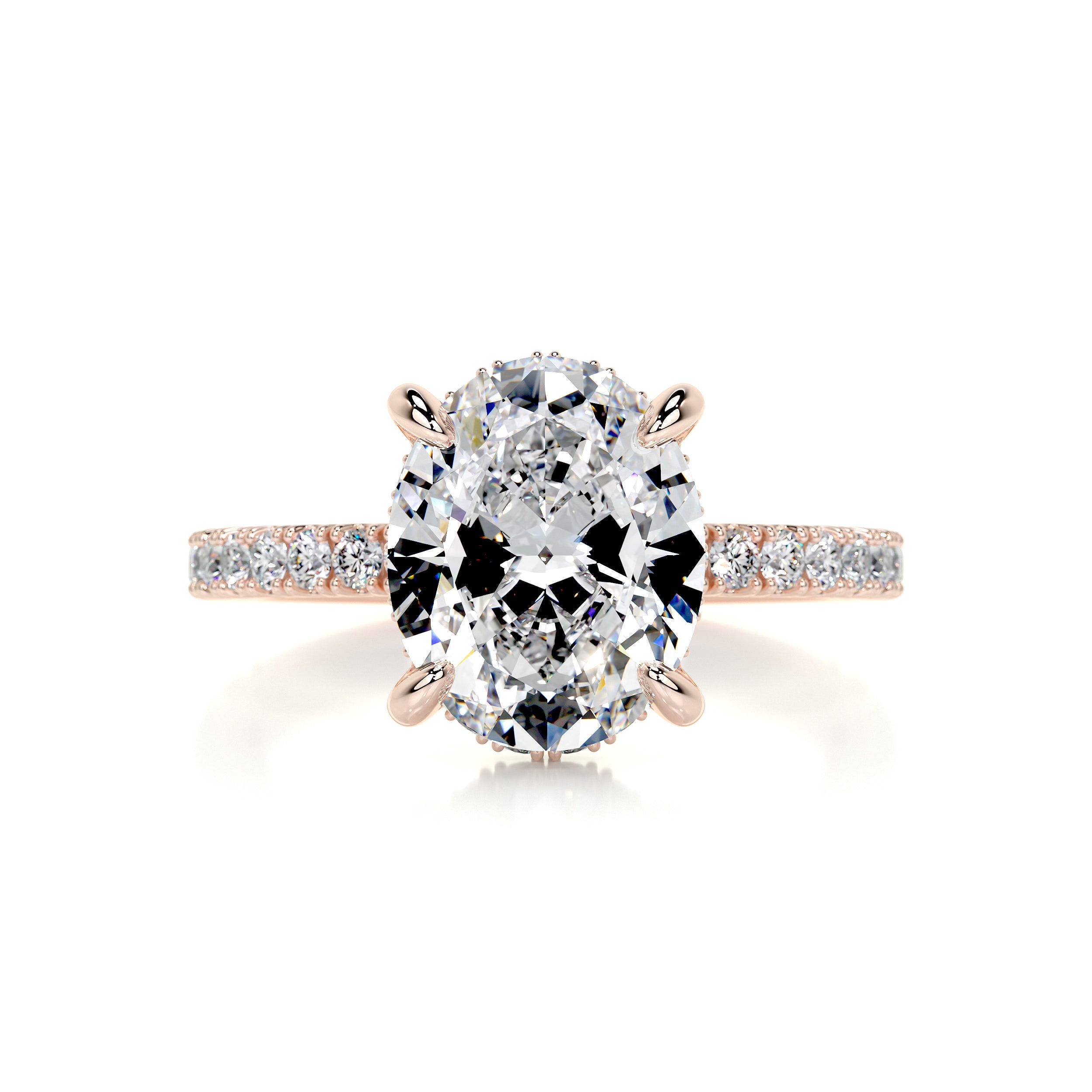 Lucy Diamond Engagement Ring -14K Rose Gold