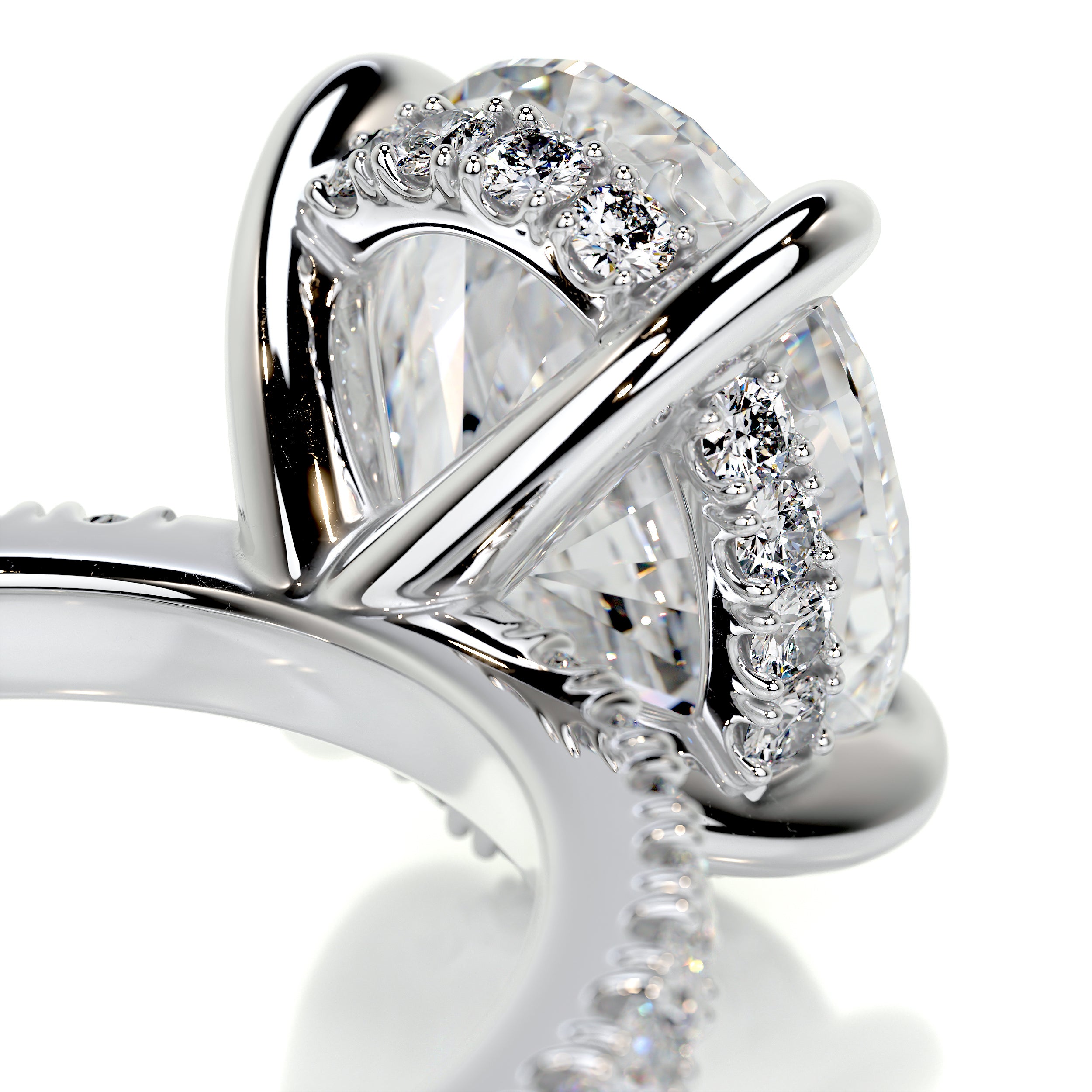 Lucy Diamond Engagement Ring -18K White Gold