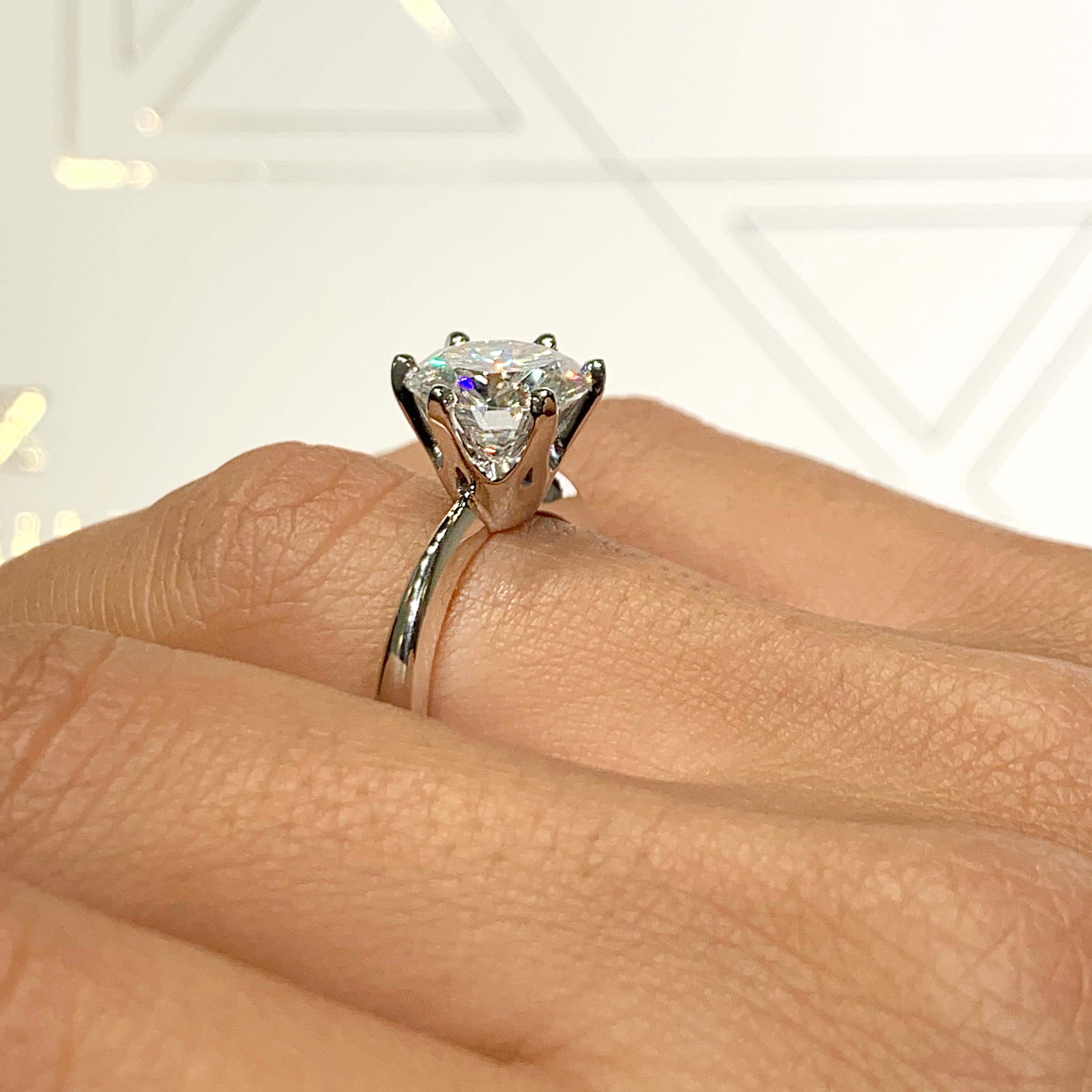 Samantha Bleu Lab Grown Diamond Ring -14K White Gold