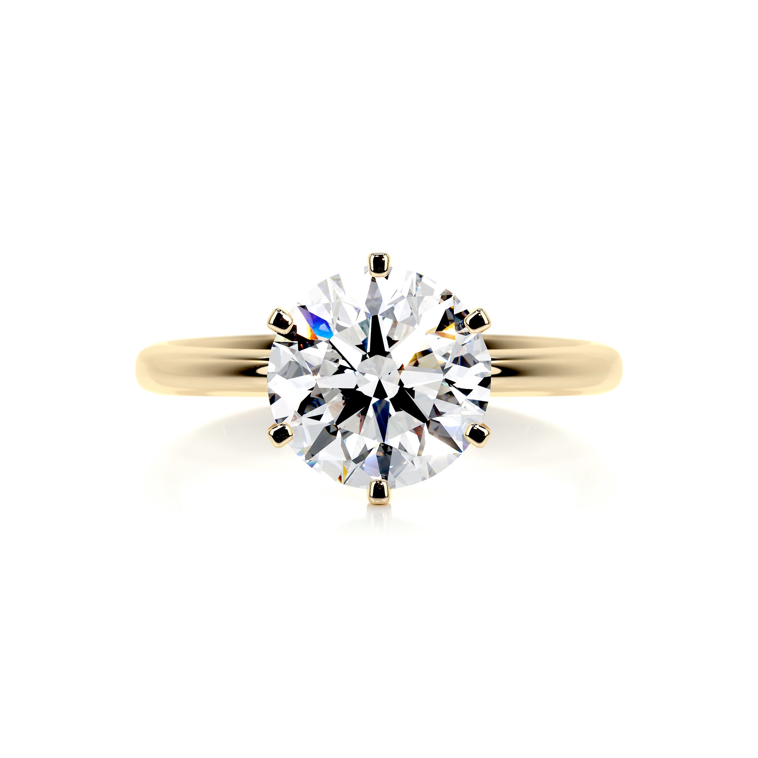 Samantha Bleu Diamond Engagement Ring -18K Yellow Gold
