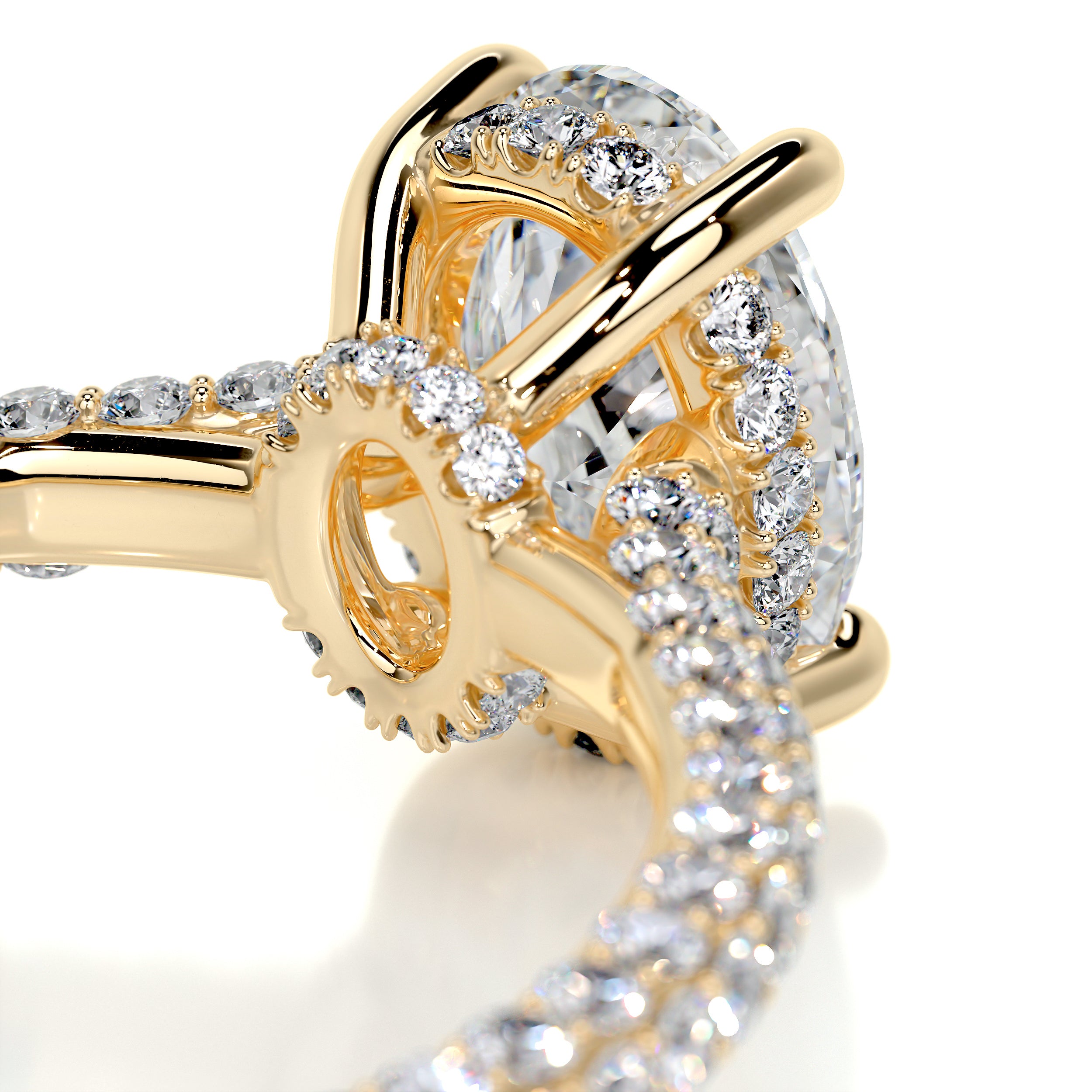 Rebecca Diamond Engagement Ring -18K Yellow Gold