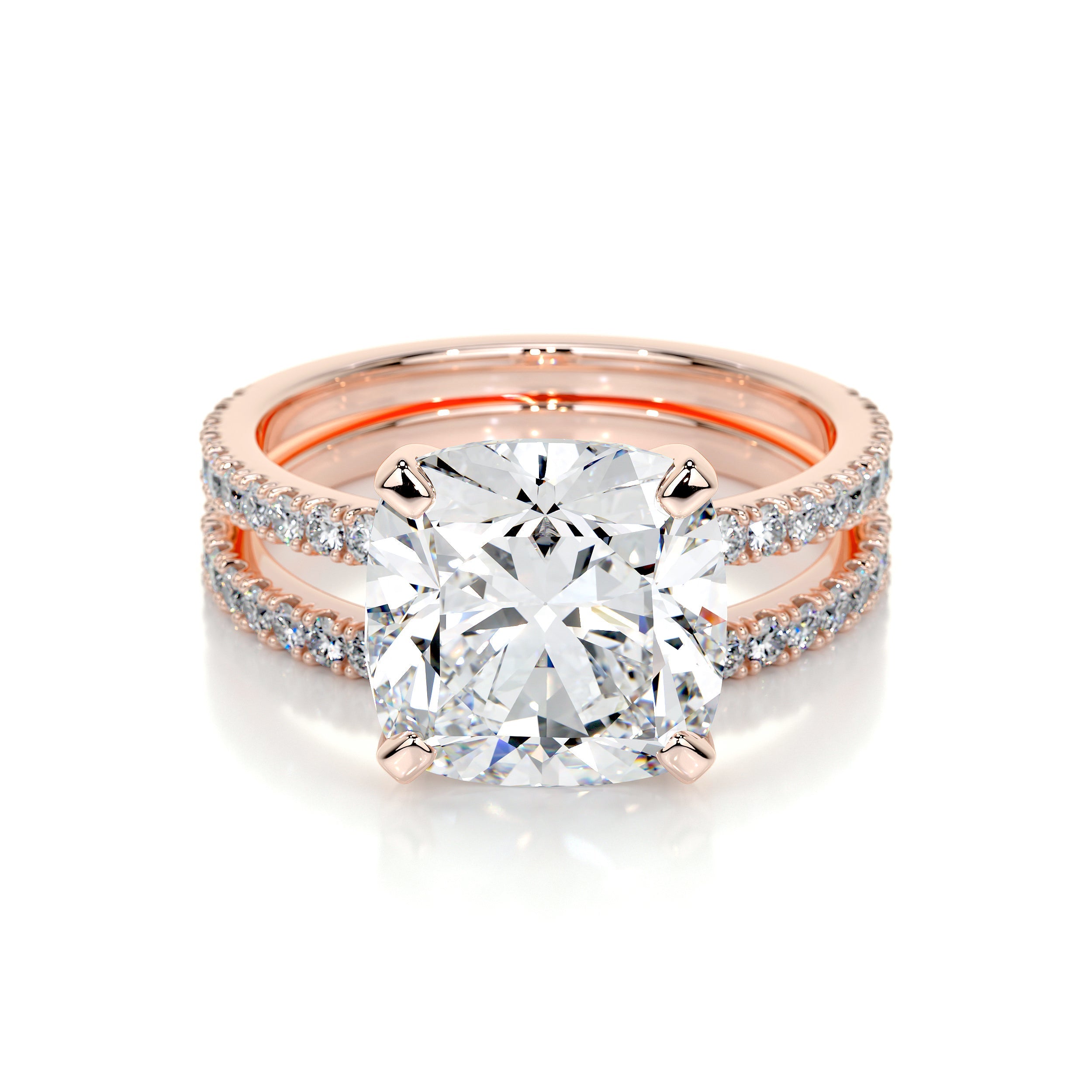 Stephanie Lab Grown Diamond Bridal Set -14K Rose Gold