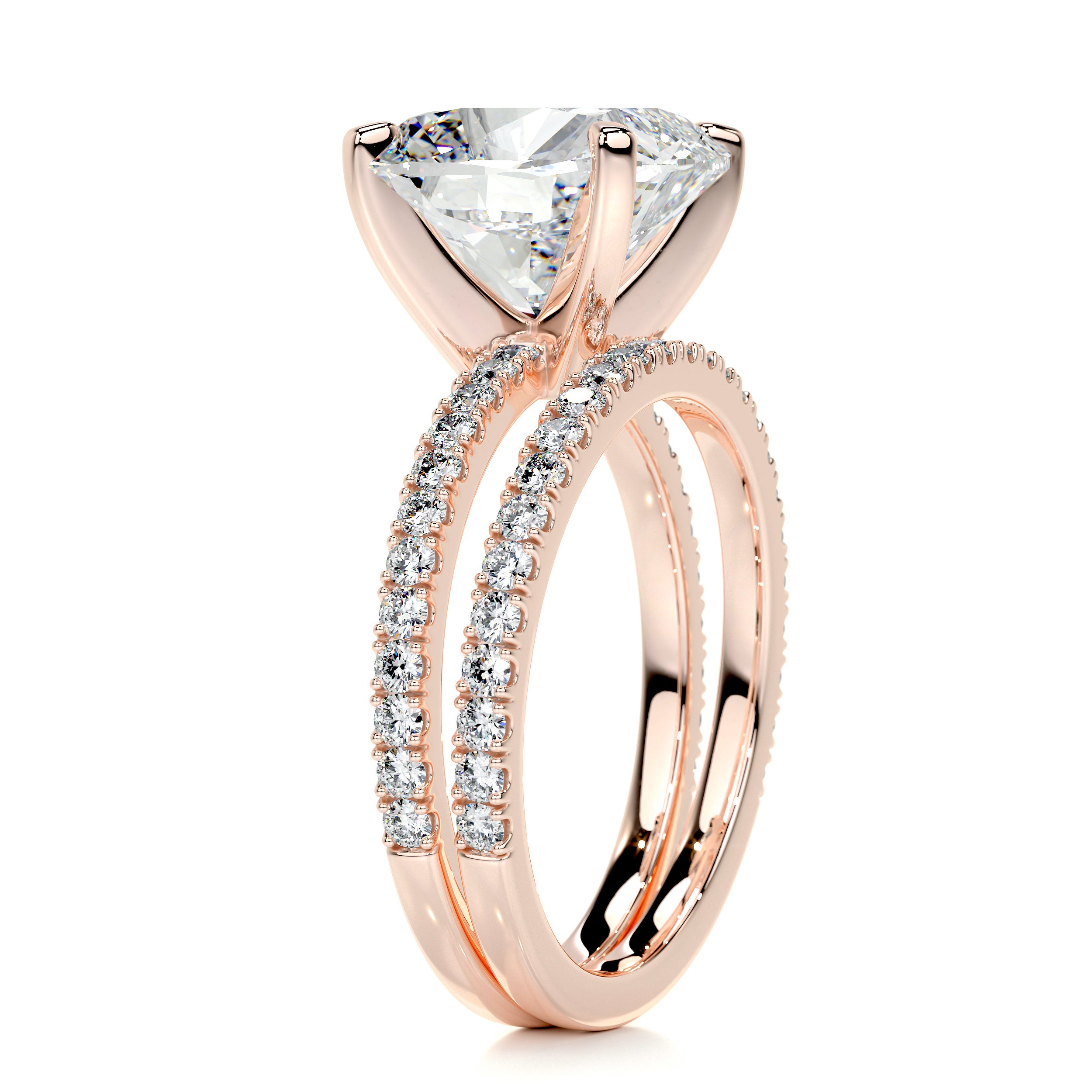 Stephanie Diamond Bridal Set -14K Rose Gold