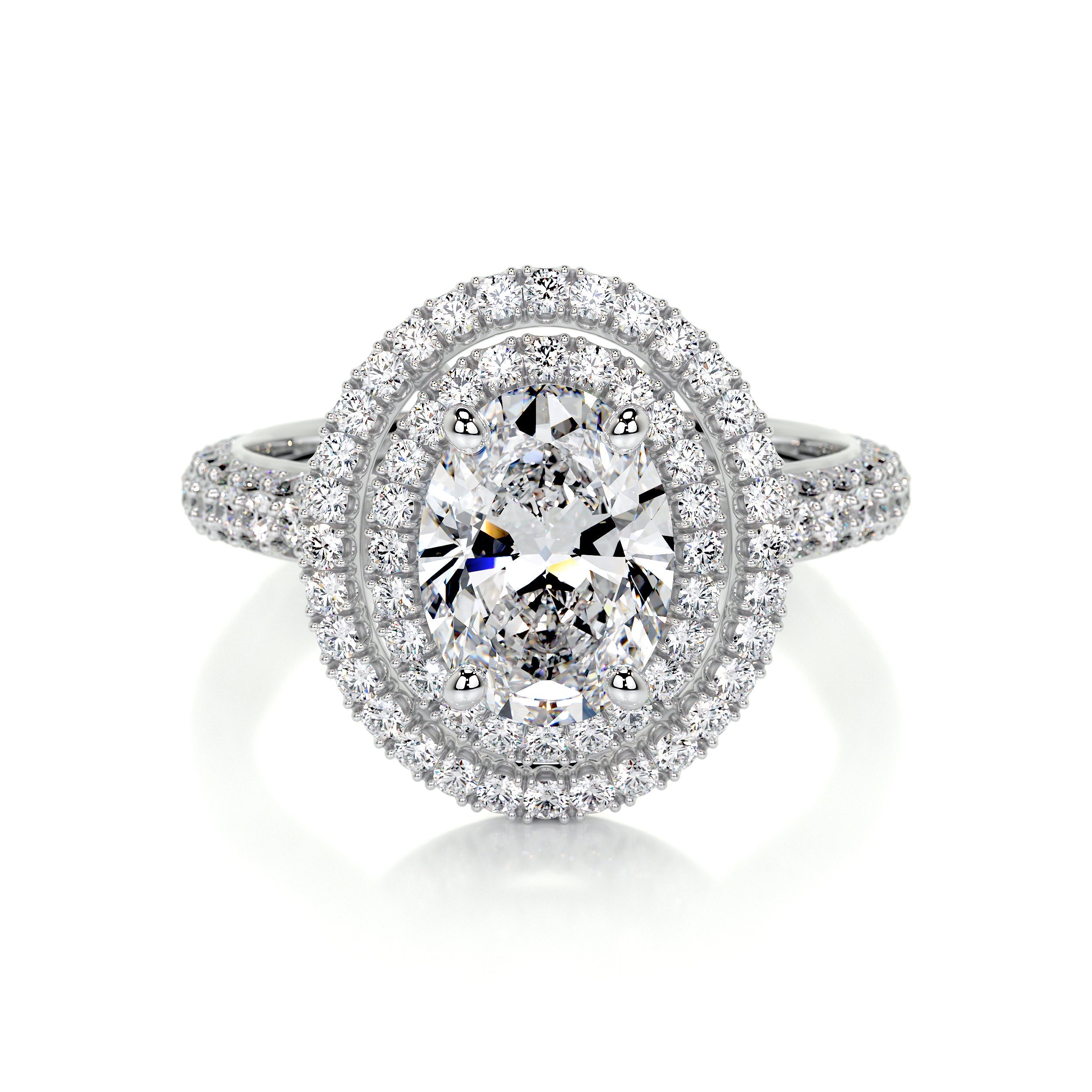 Nora Lab Grown Diamond Ring   (3 Carat) -18K White Gold