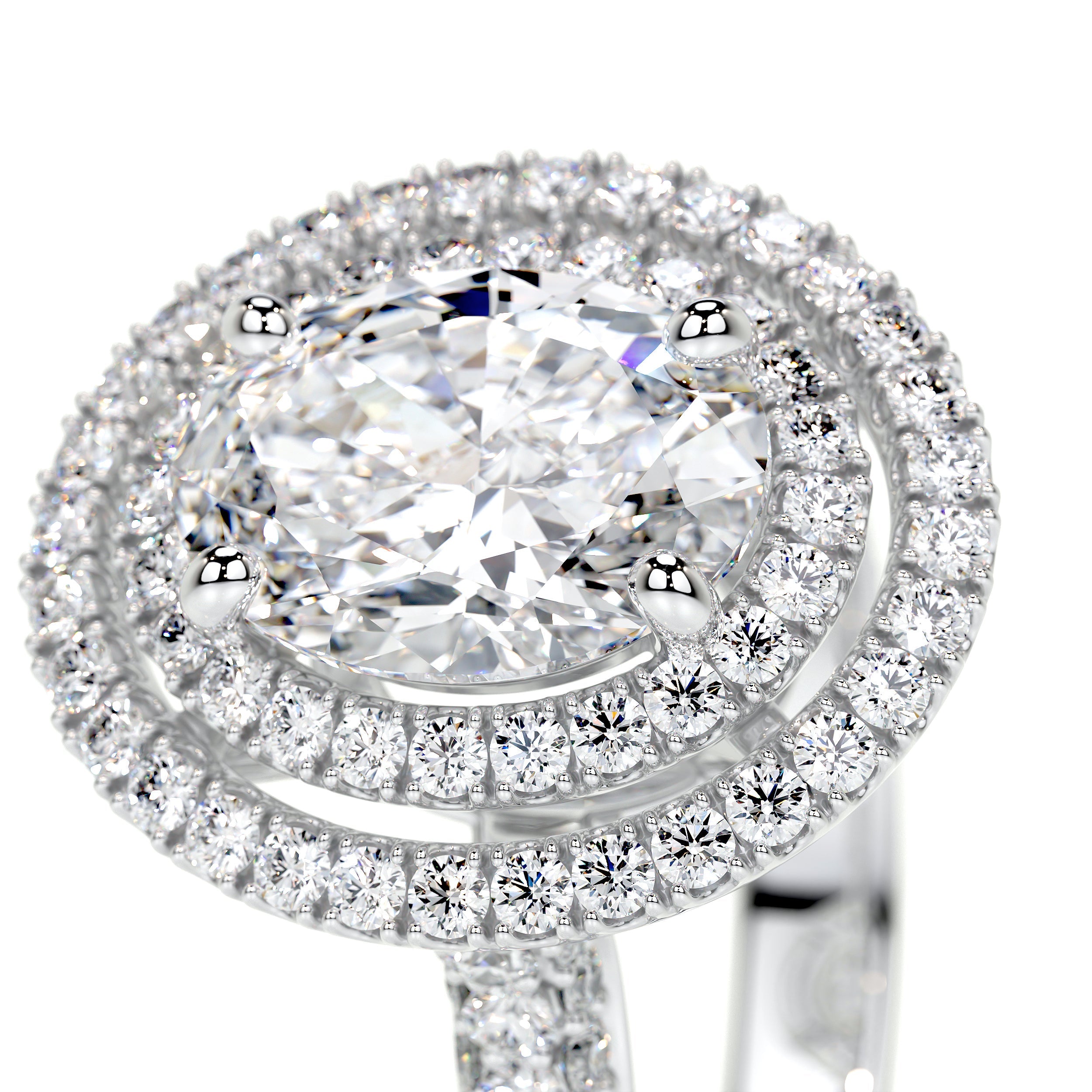 Nora Lab Grown Diamond Ring (3 Carat) -14K White Gold
