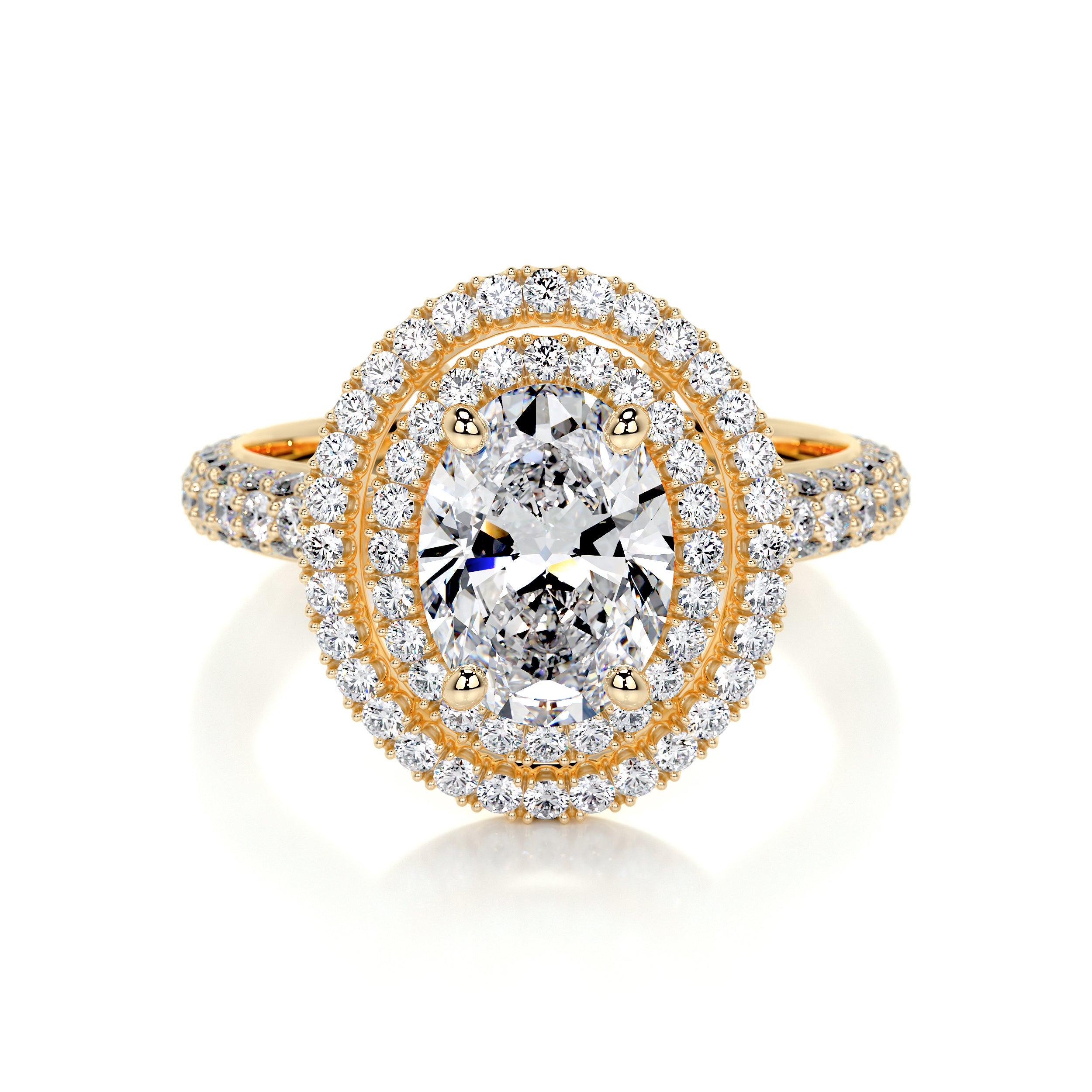 Nora Lab Grown Diamond Ring   (3 Carat) -18K Yellow Gold