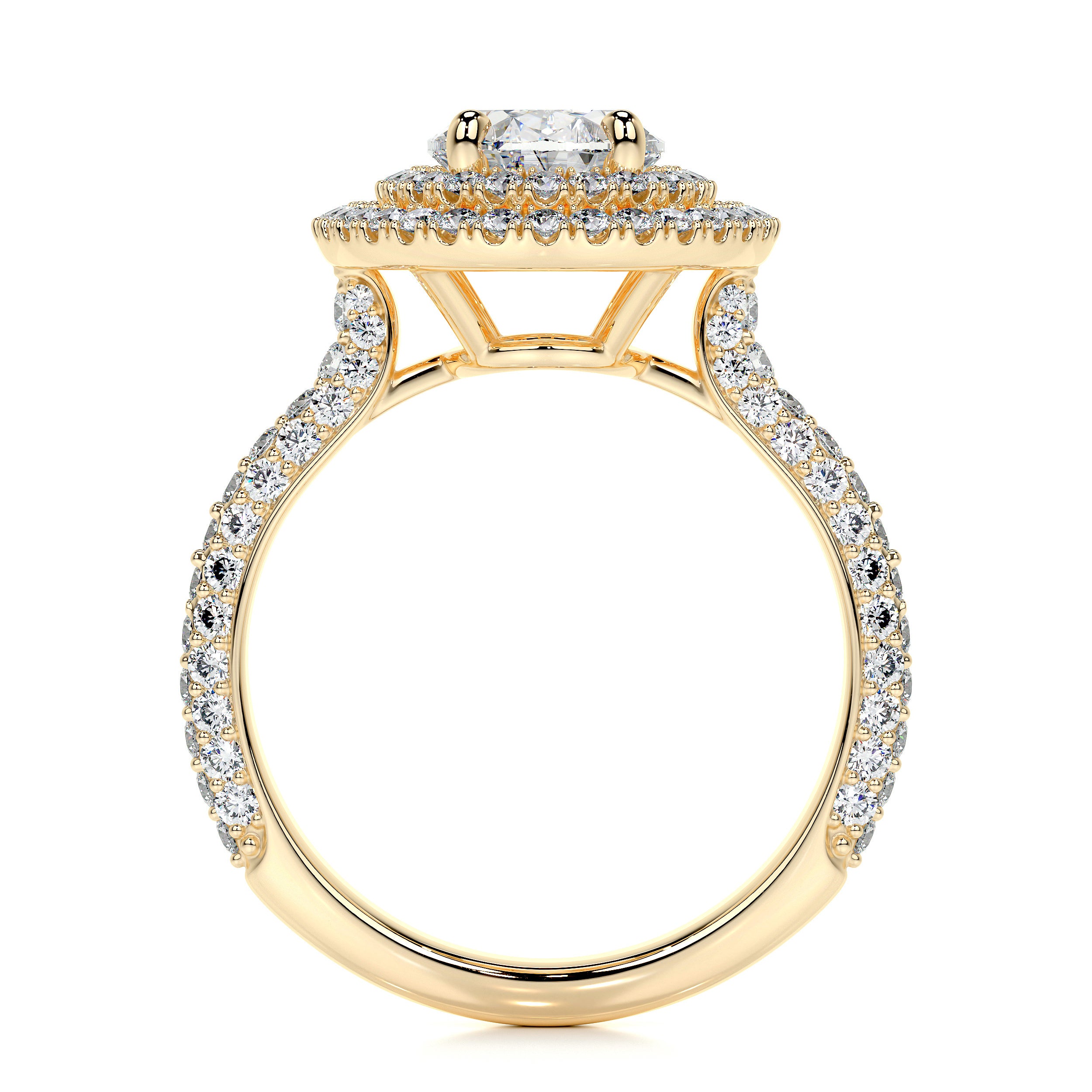Nora Lab Grown Diamond Ring   (3 Carat) -18K Yellow Gold
