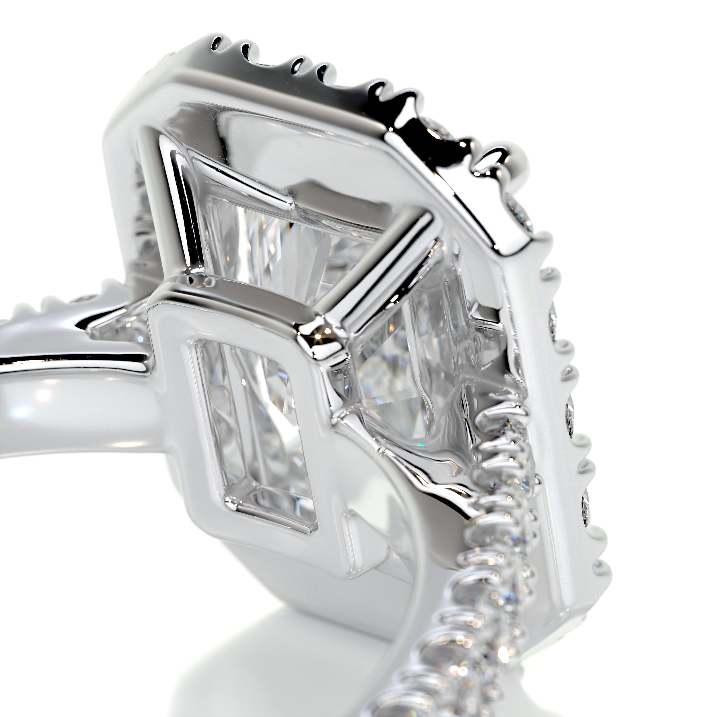 Andrea Diamond Engagement Ring -18K White Gold