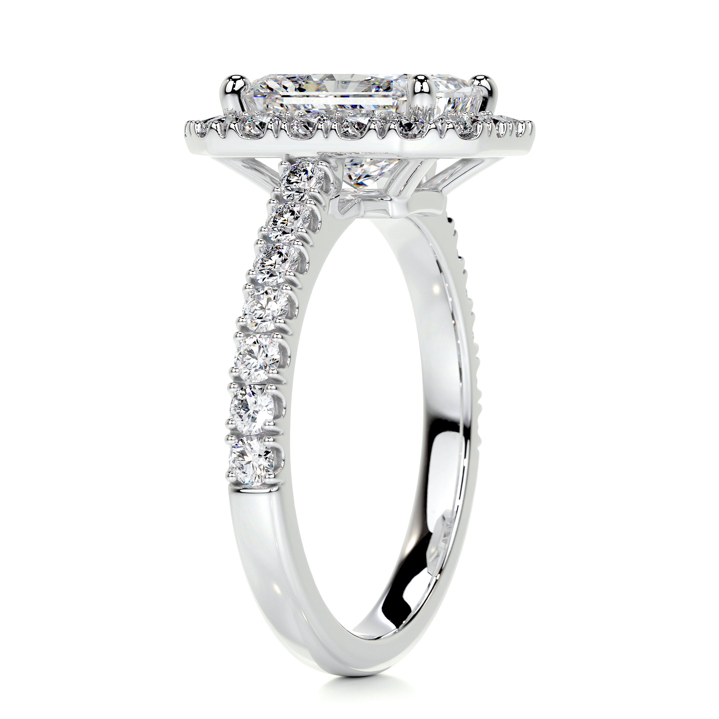 Andrea Diamond Engagement Ring -14K White Gold