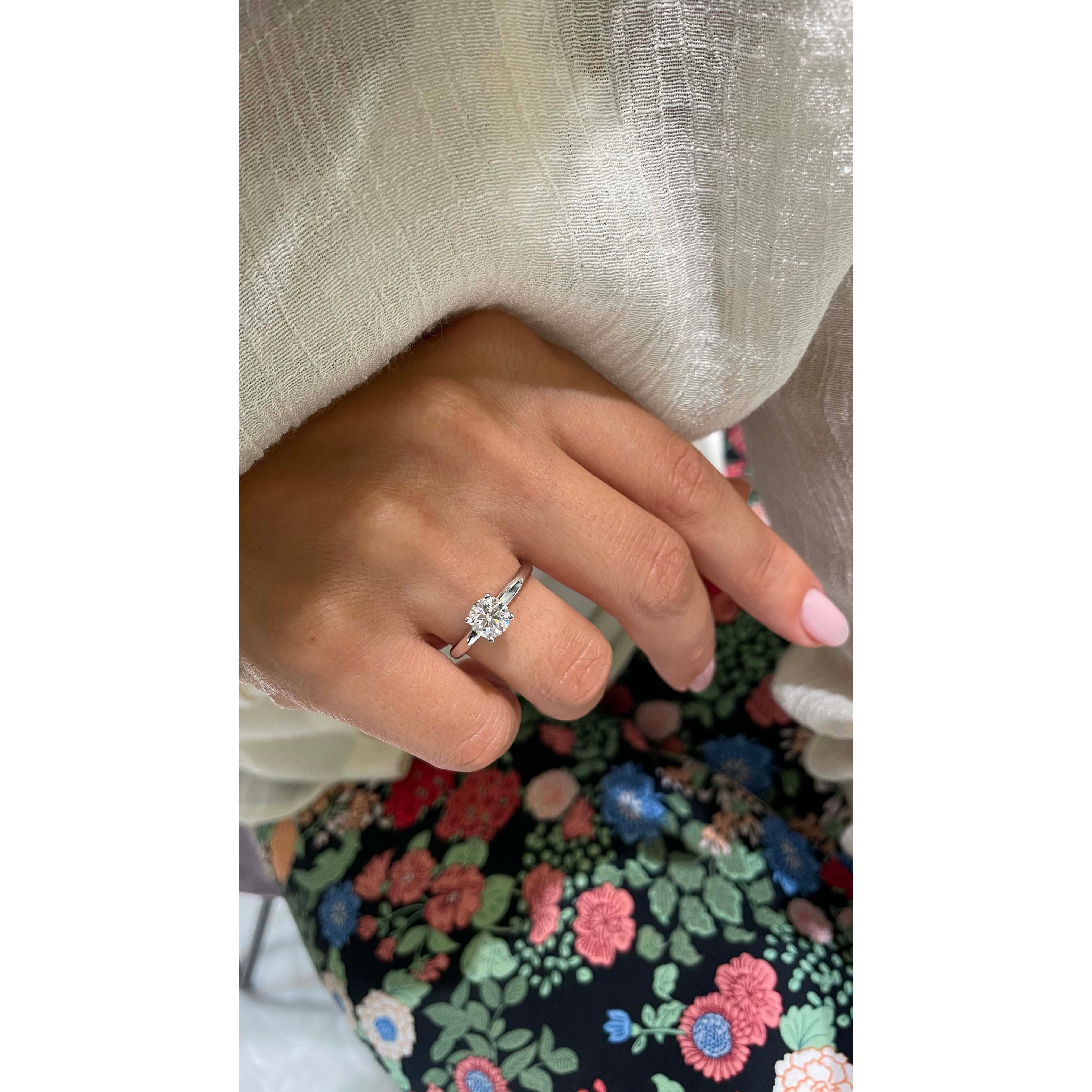 Jessica Diamond Engagement Ring -Platinum