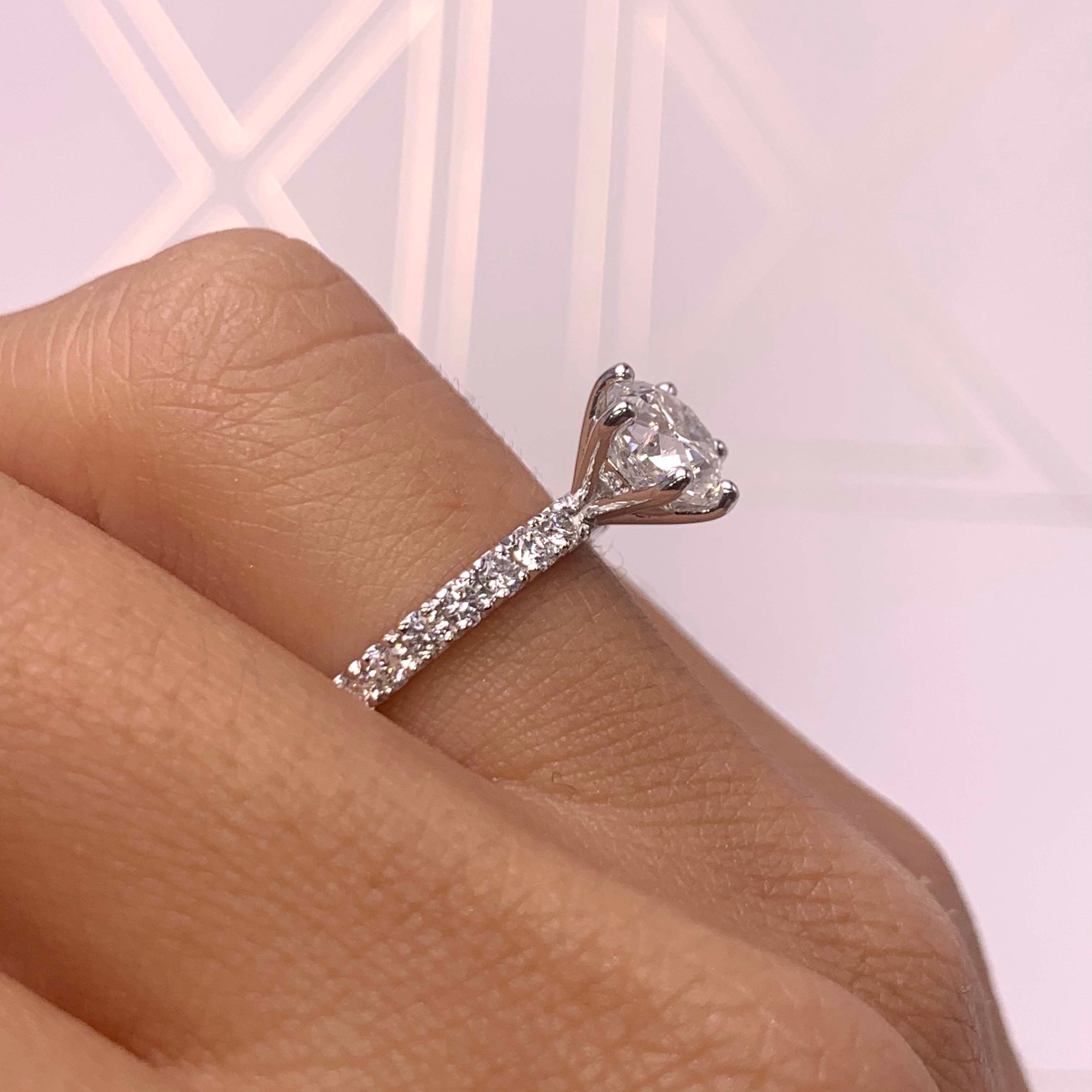 Jane Diamond Engagement Ring -18K White Gold