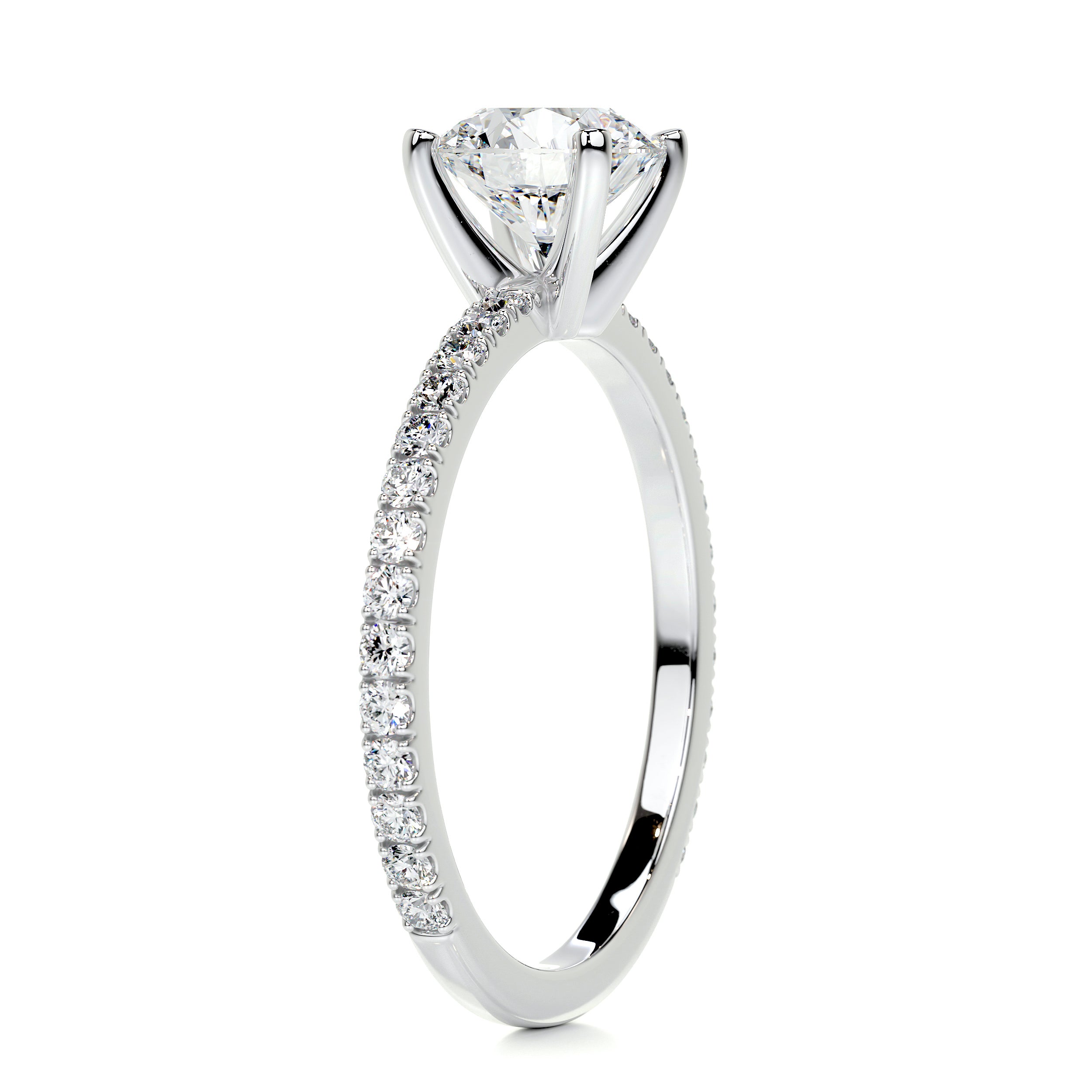 Stephanie Diamond Engagement Ring -18K White Gold