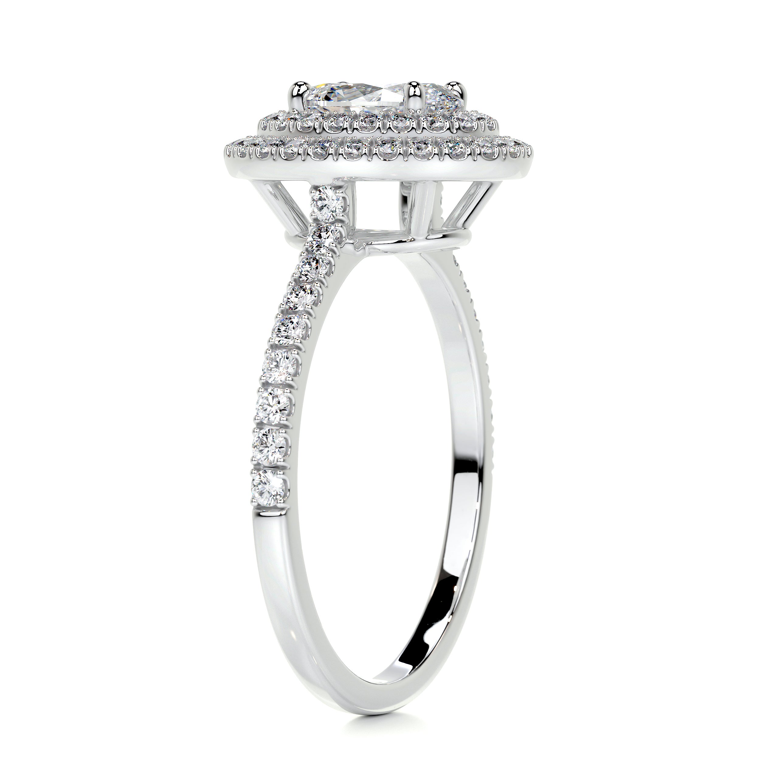 Nora Diamond Engagement Ring -14K White Gold