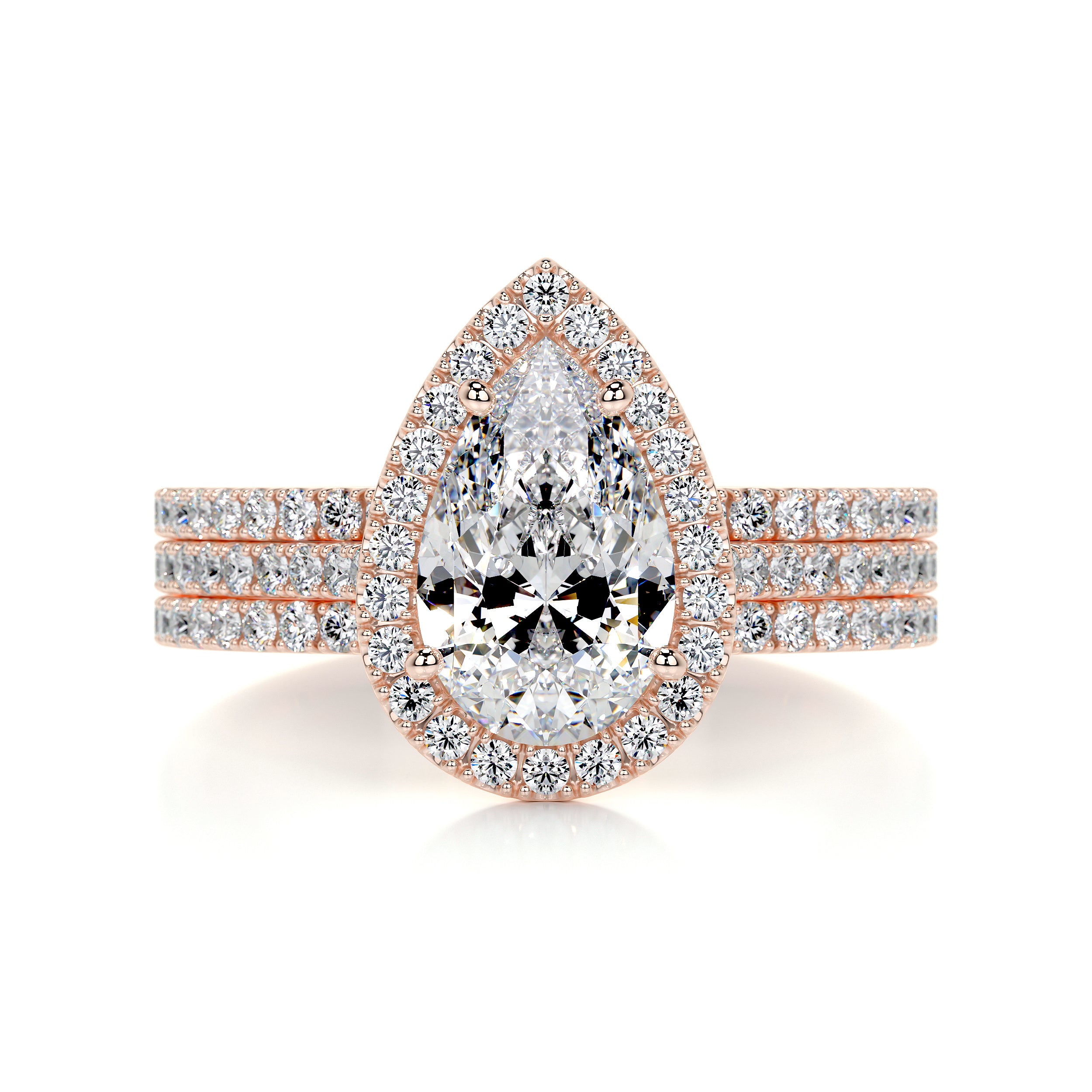 Sophia Diamond Bridal Set -14K Rose Gold