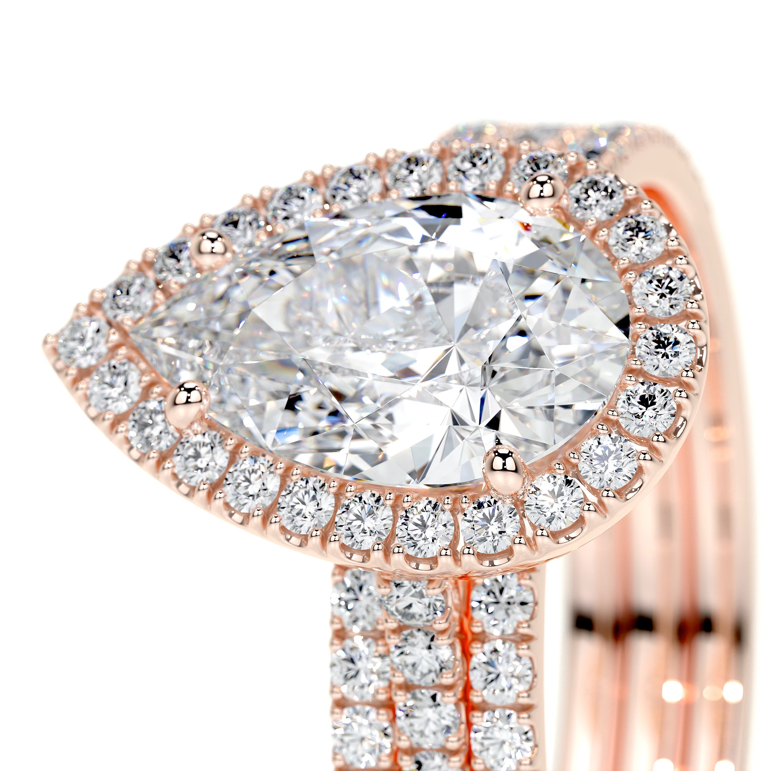 Sophia Lab Grown Diamond Bridal Set -14K Rose Gold