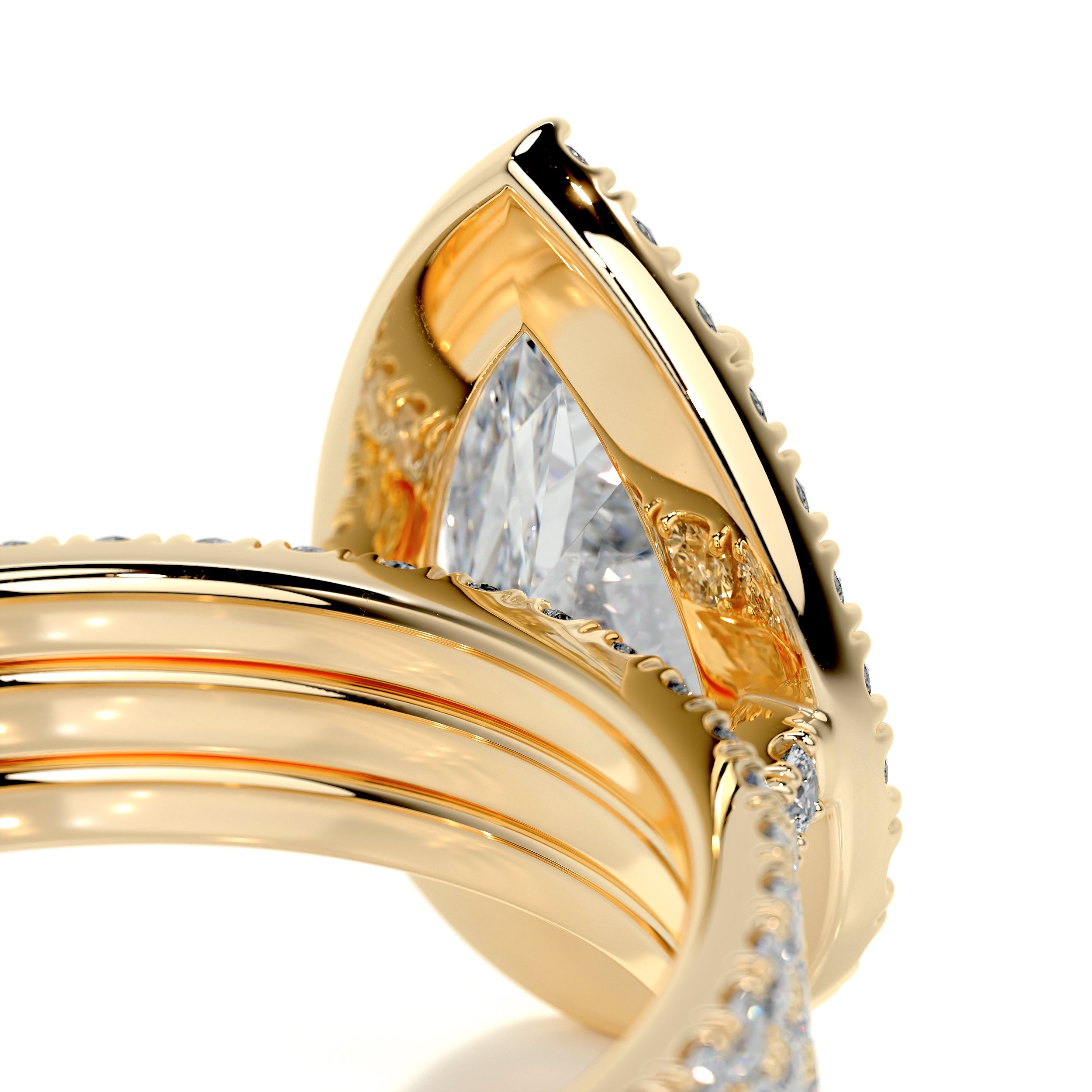 Sophia Diamond Bridal Set -18K Yellow Gold