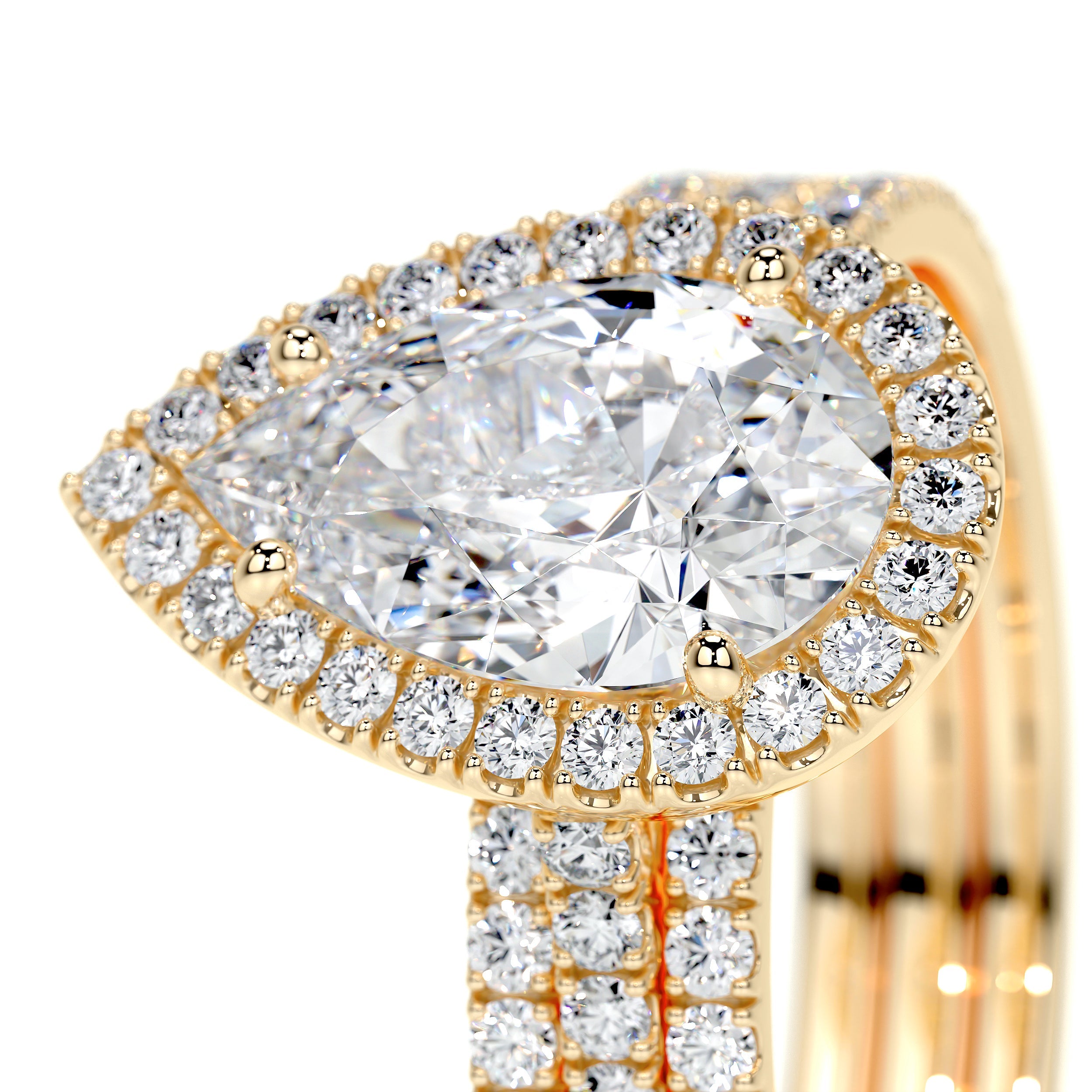 Sophia Lab Grown Diamond Bridal Set -18K Yellow Gold