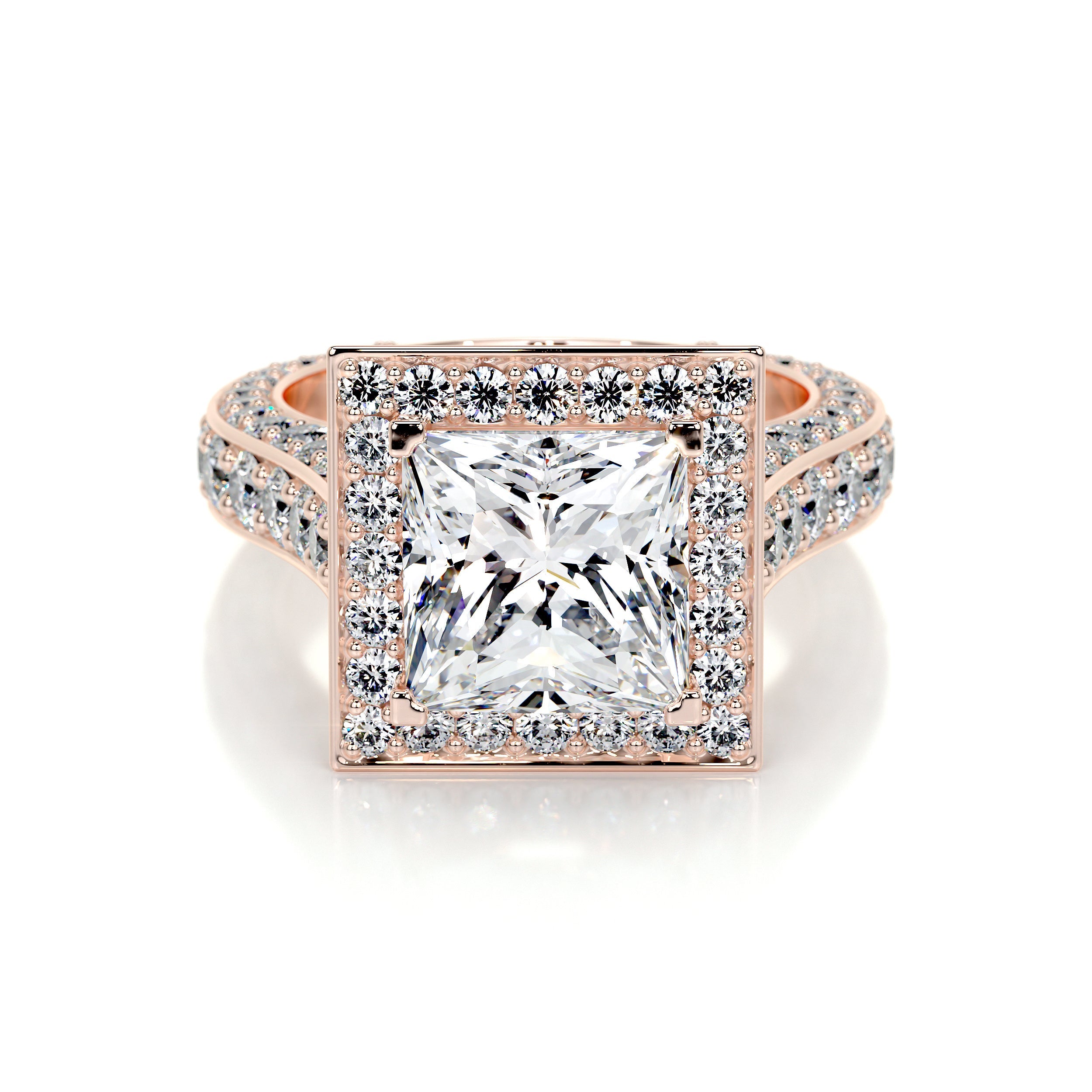 Freya Lab Grown Diamond Ring (5 Carat) -14K Rose Gold