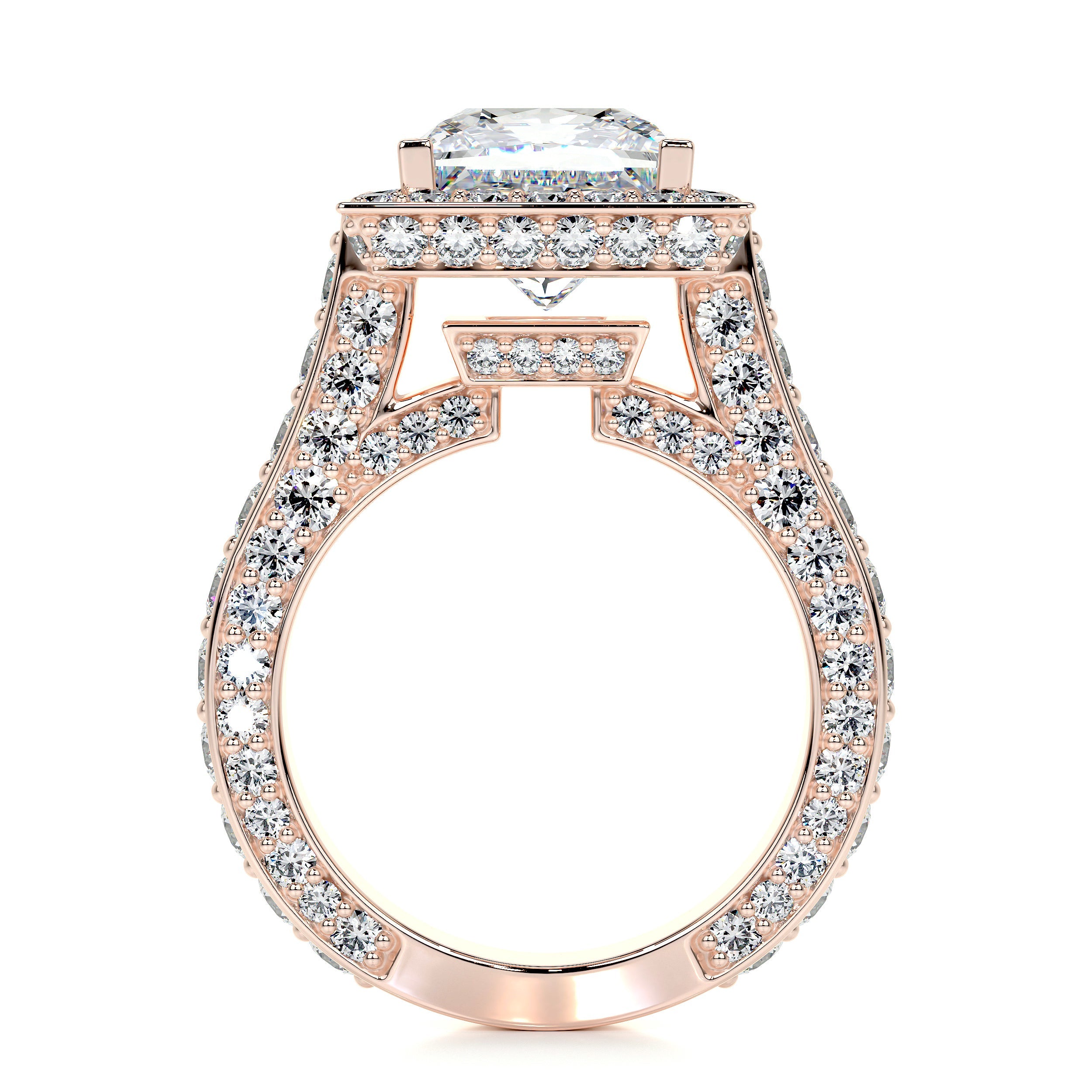 Freya Lab Grown Diamond Ring (5 Carat) -14K Rose Gold