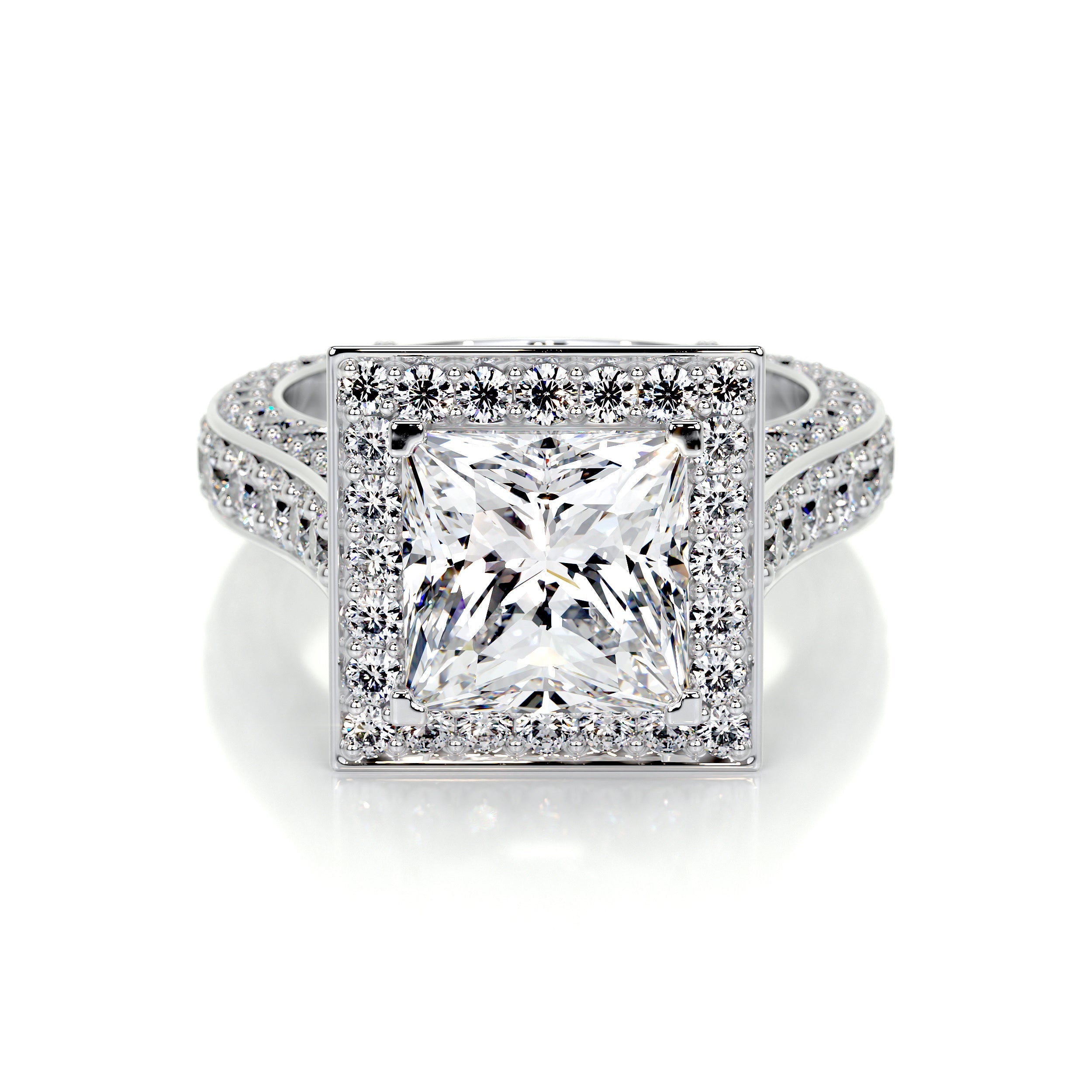 Freya Lab Grown Diamond Ring (5 Carat) -14K White Gold