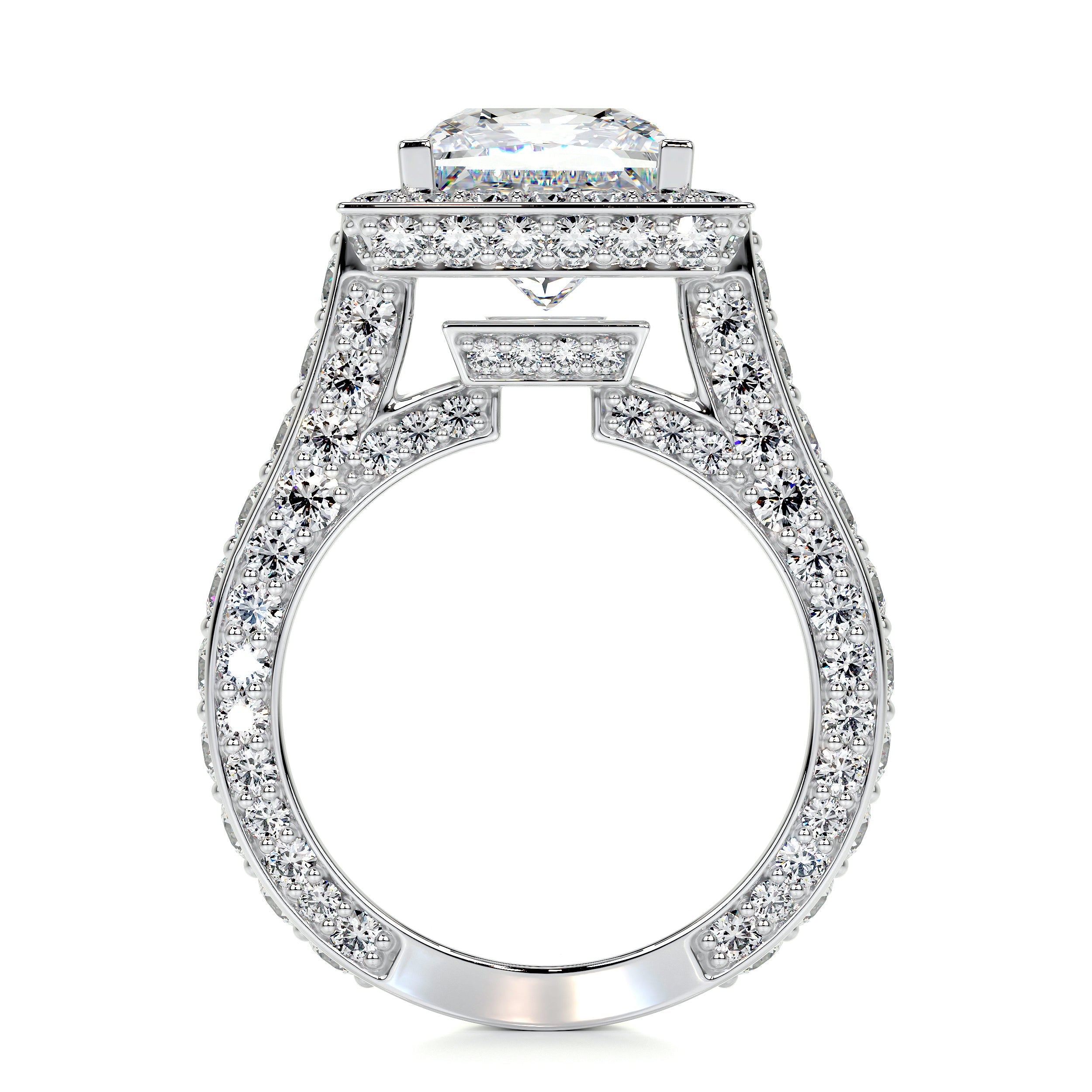 Freya Lab Grown Diamond Ring   (5 Carat) -14K White Gold