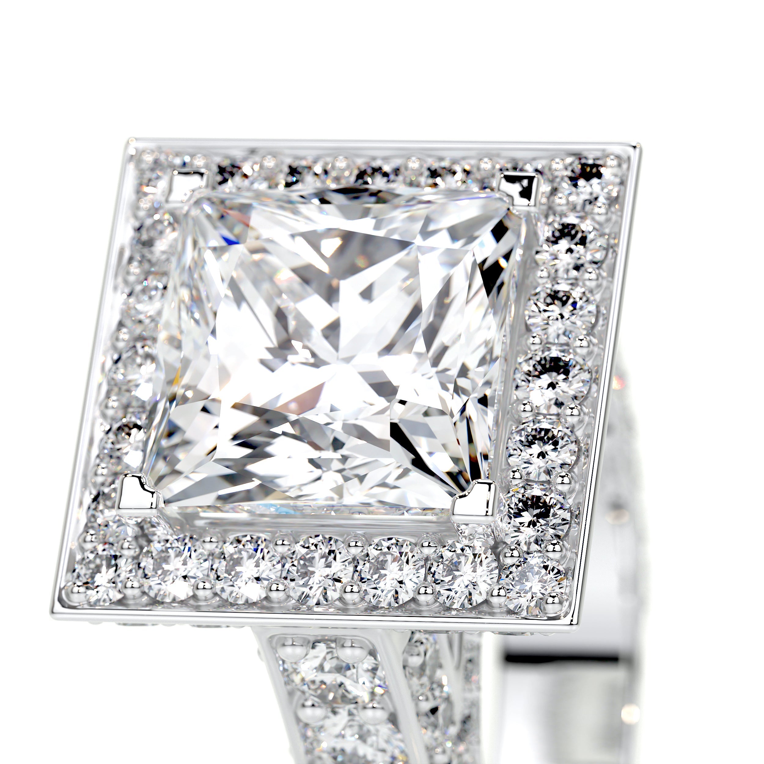 Freya Lab Grown Diamond Ring (5 Carat) -14K White Gold
