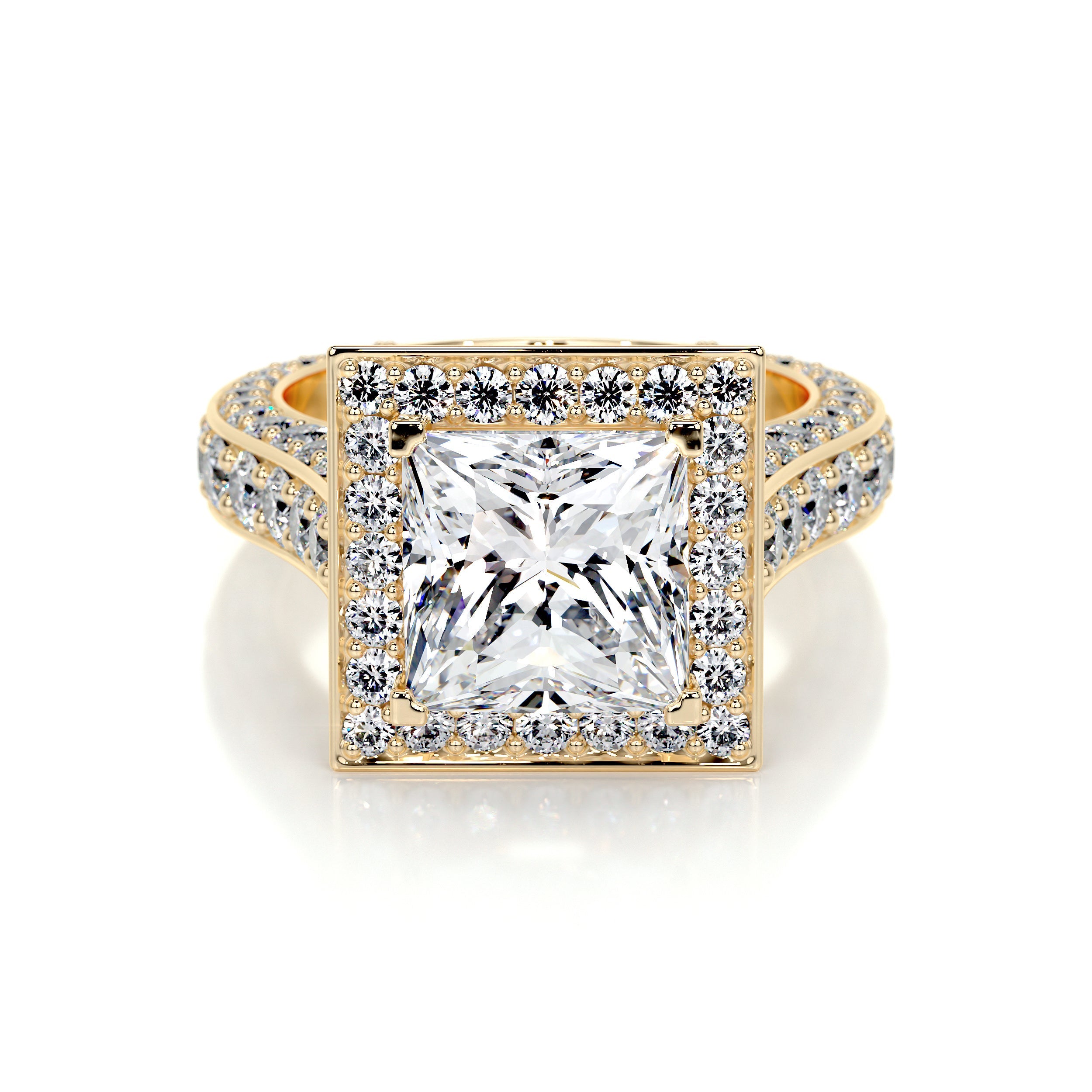 Freya Lab Grown Diamond Ring (5 Carat) -18K Yellow Gold
