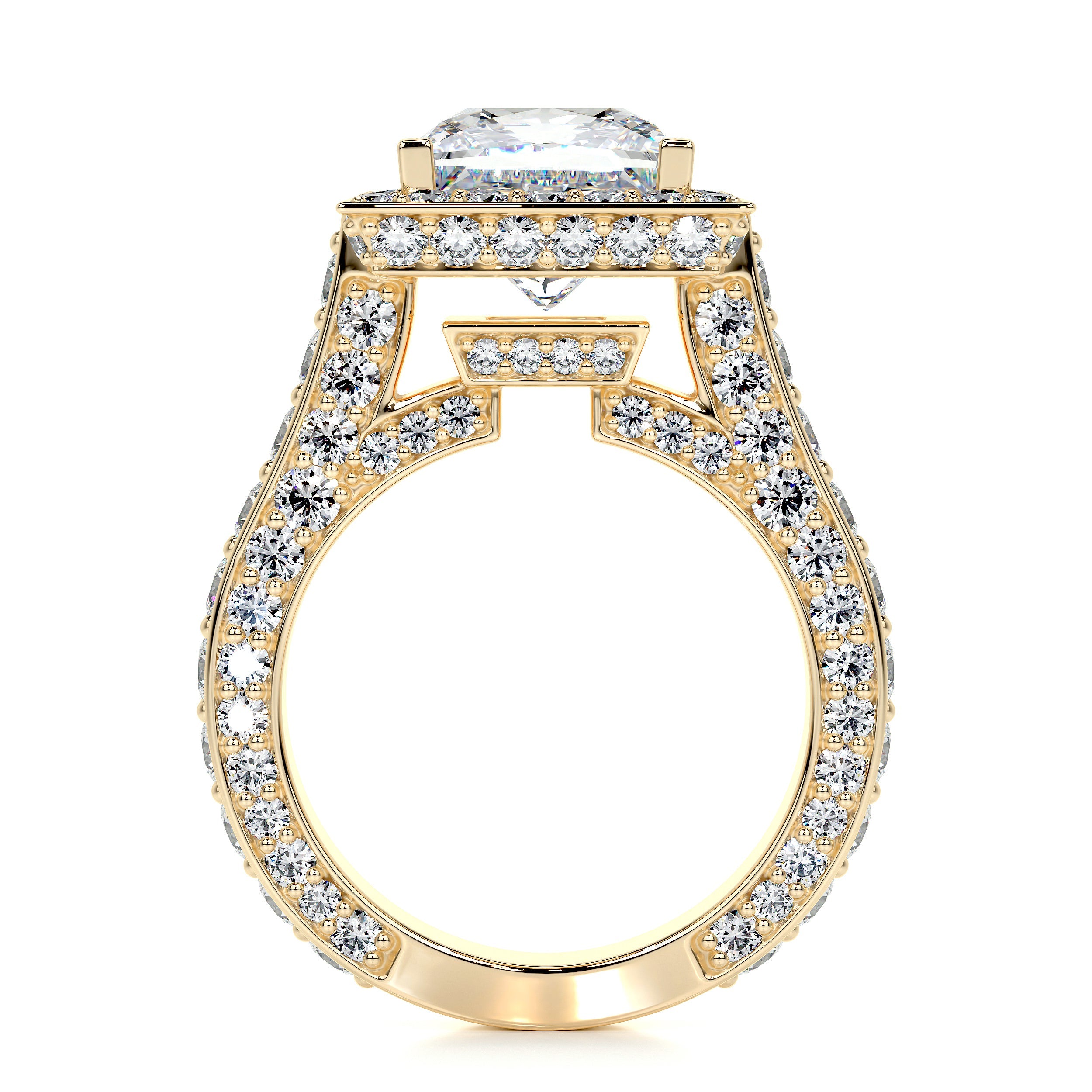 Freya Lab Grown Diamond Ring (5 Carat) -18K Yellow Gold