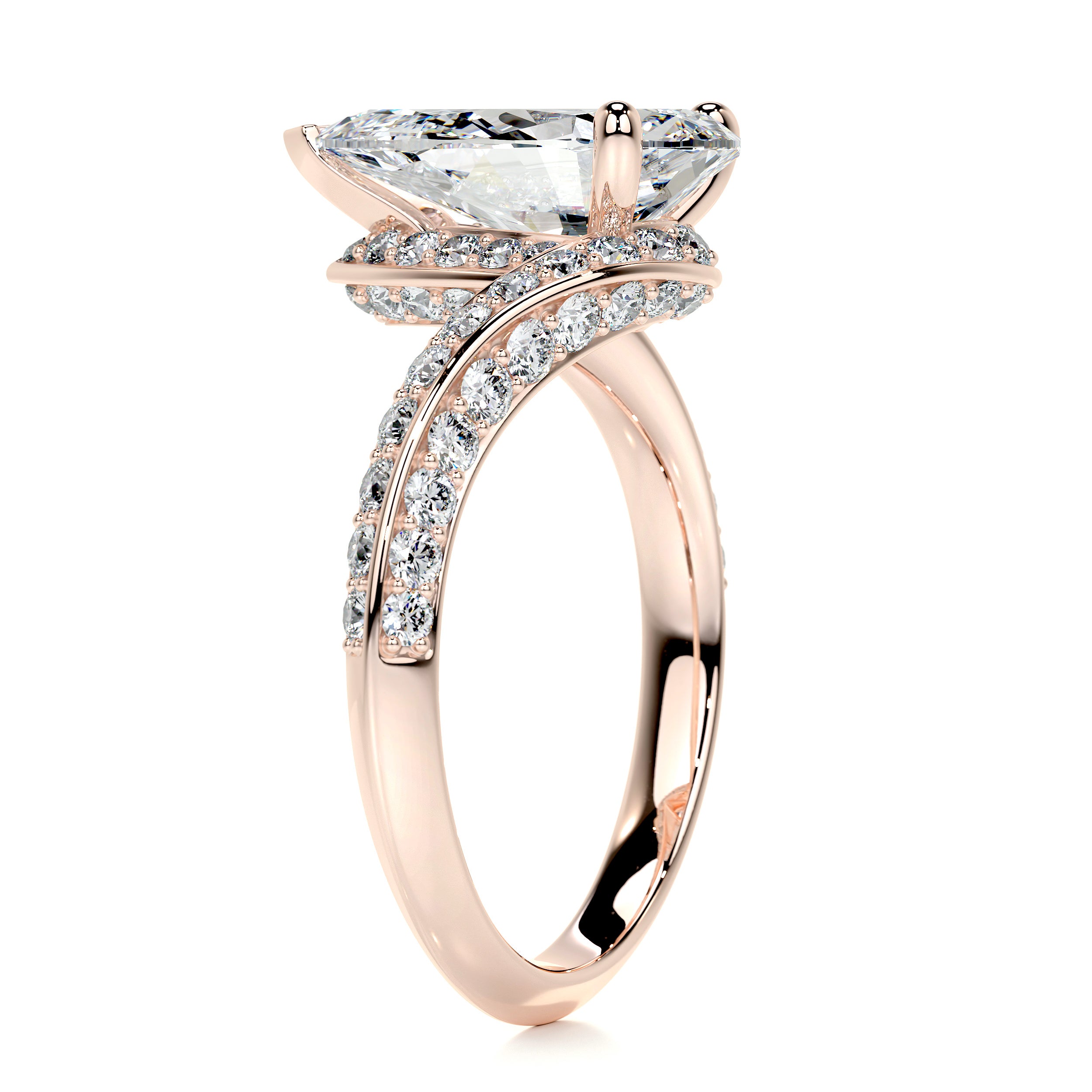 Sabrina Diamond Engagement Ring -14K Rose Gold
