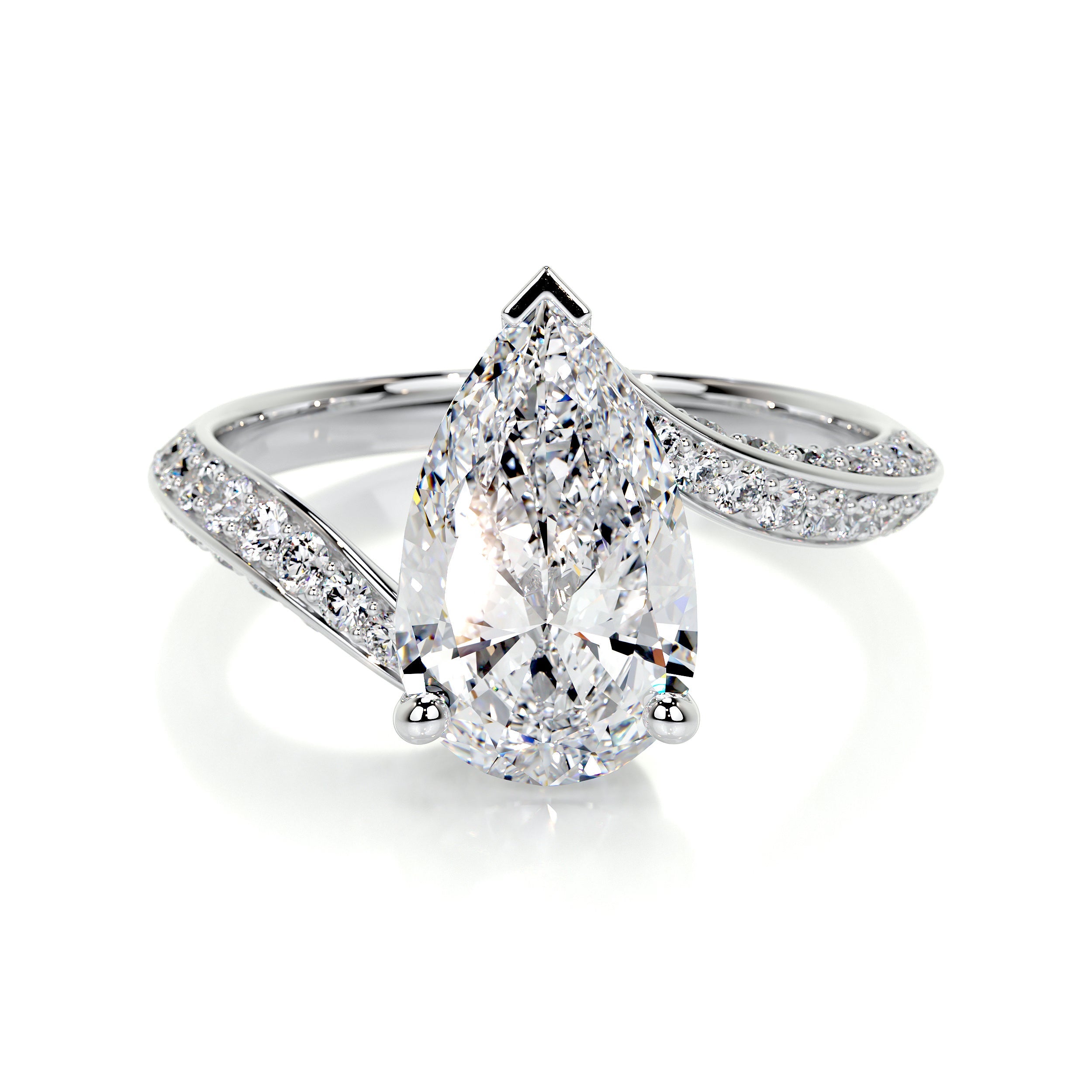 Sabrina Lab Grown Diamond Ring -14K White Gold