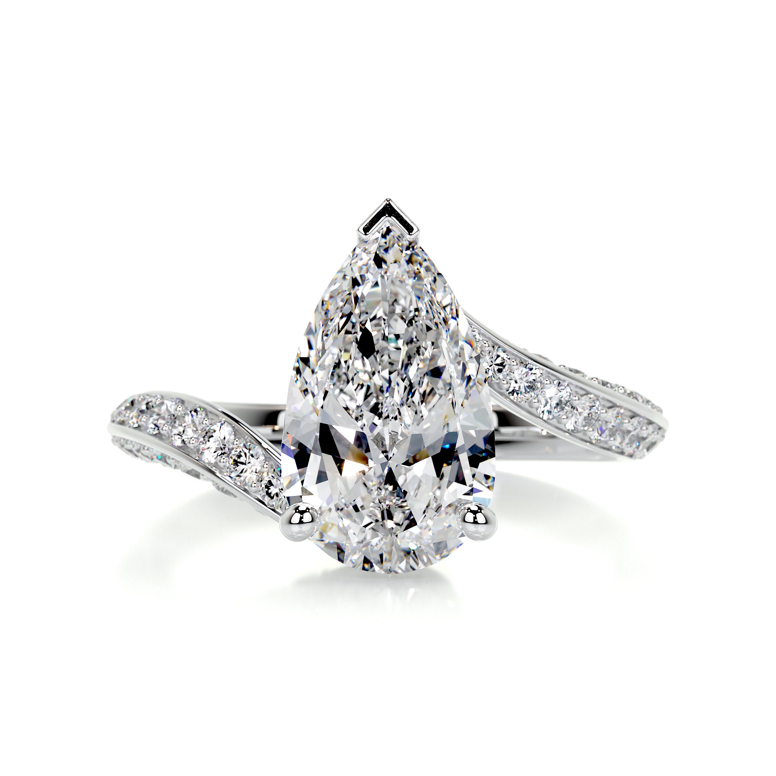 Sabrina Diamond Engagement Ring -14K White Gold