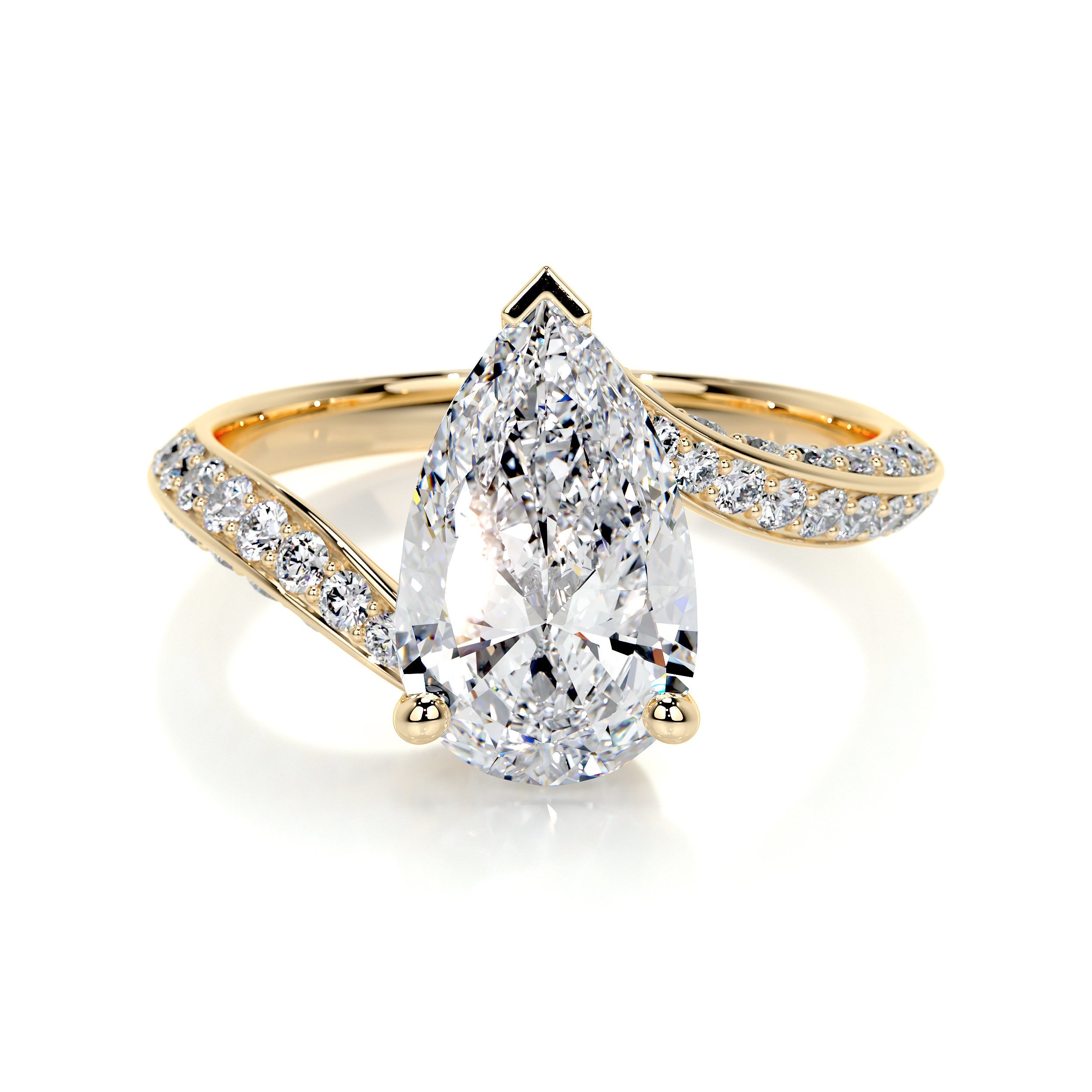 Sabrina Lab Grown Diamond Ring -18K Yellow Gold