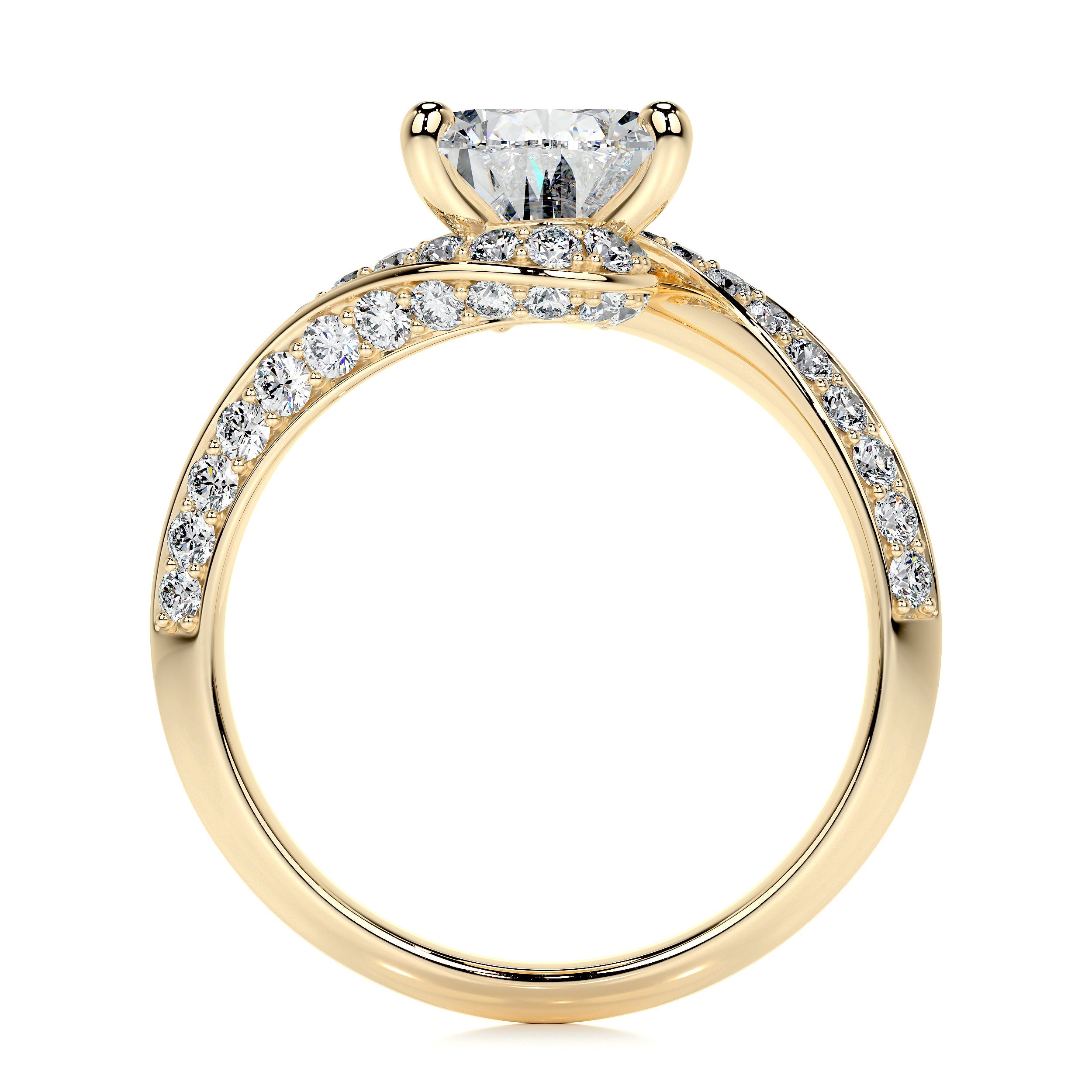 Sabrina Lab Grown Diamond Ring (2.5 Carat) -18K Yellow Gold