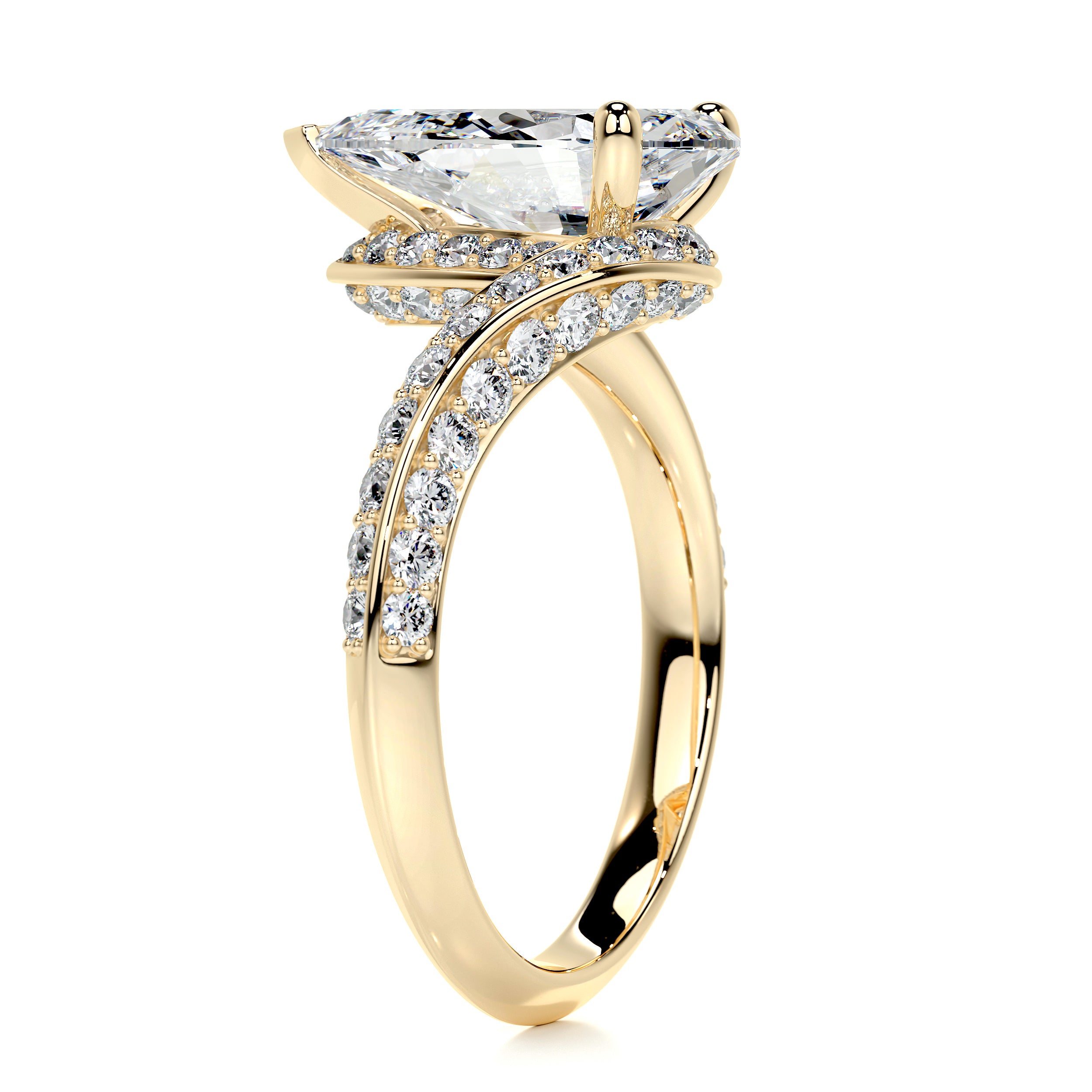 Sabrina Diamond Engagement Ring -18K Yellow Gold