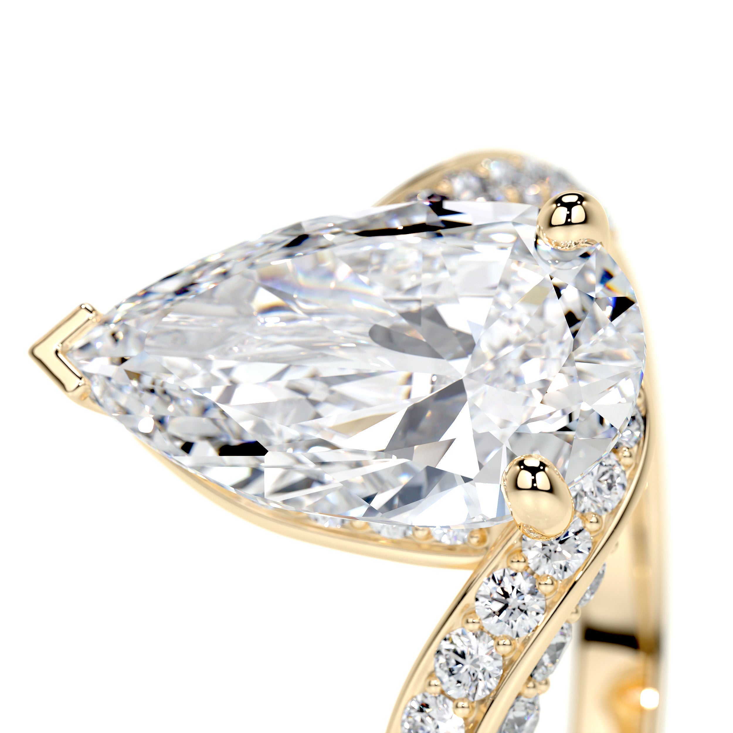 Sabrina Lab Grown Diamond Ring (2.5 Carat) -18K Yellow Gold