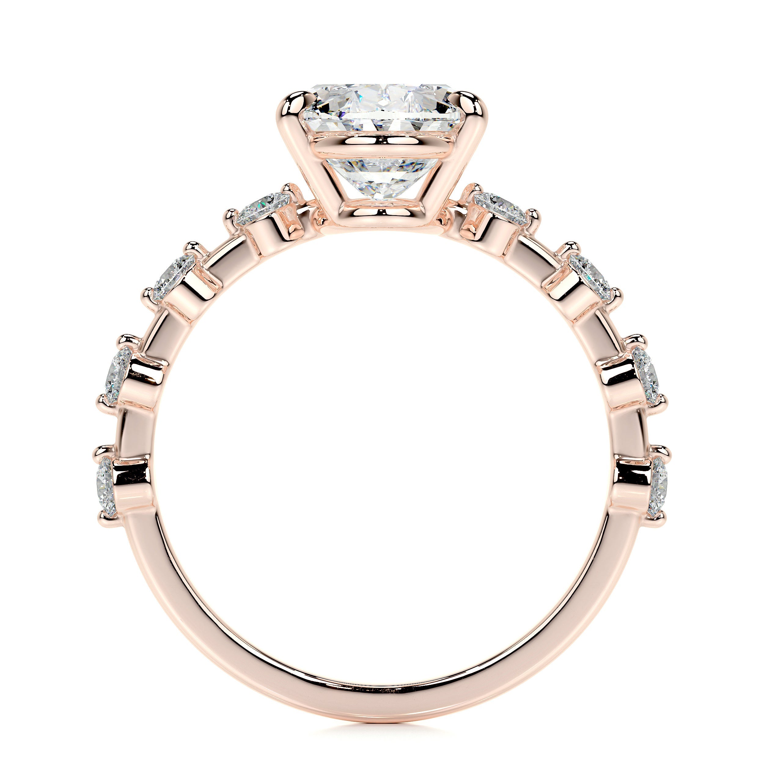 Bell Lab Grown Diamond Ring (3.40 Carat) -14K Rose Gold