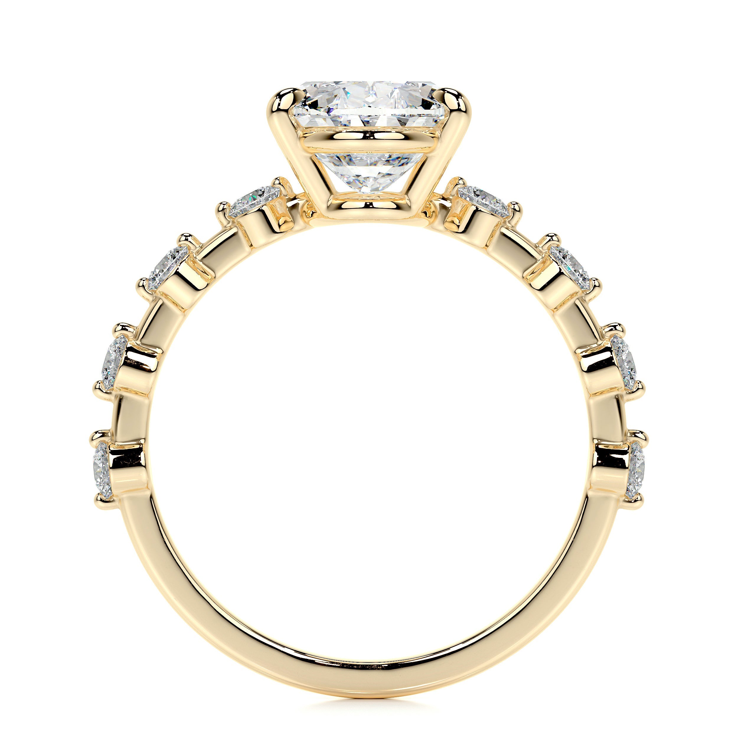 Bell Lab Grown Diamond Ring   (3.40 Carat) -18K Yellow Gold