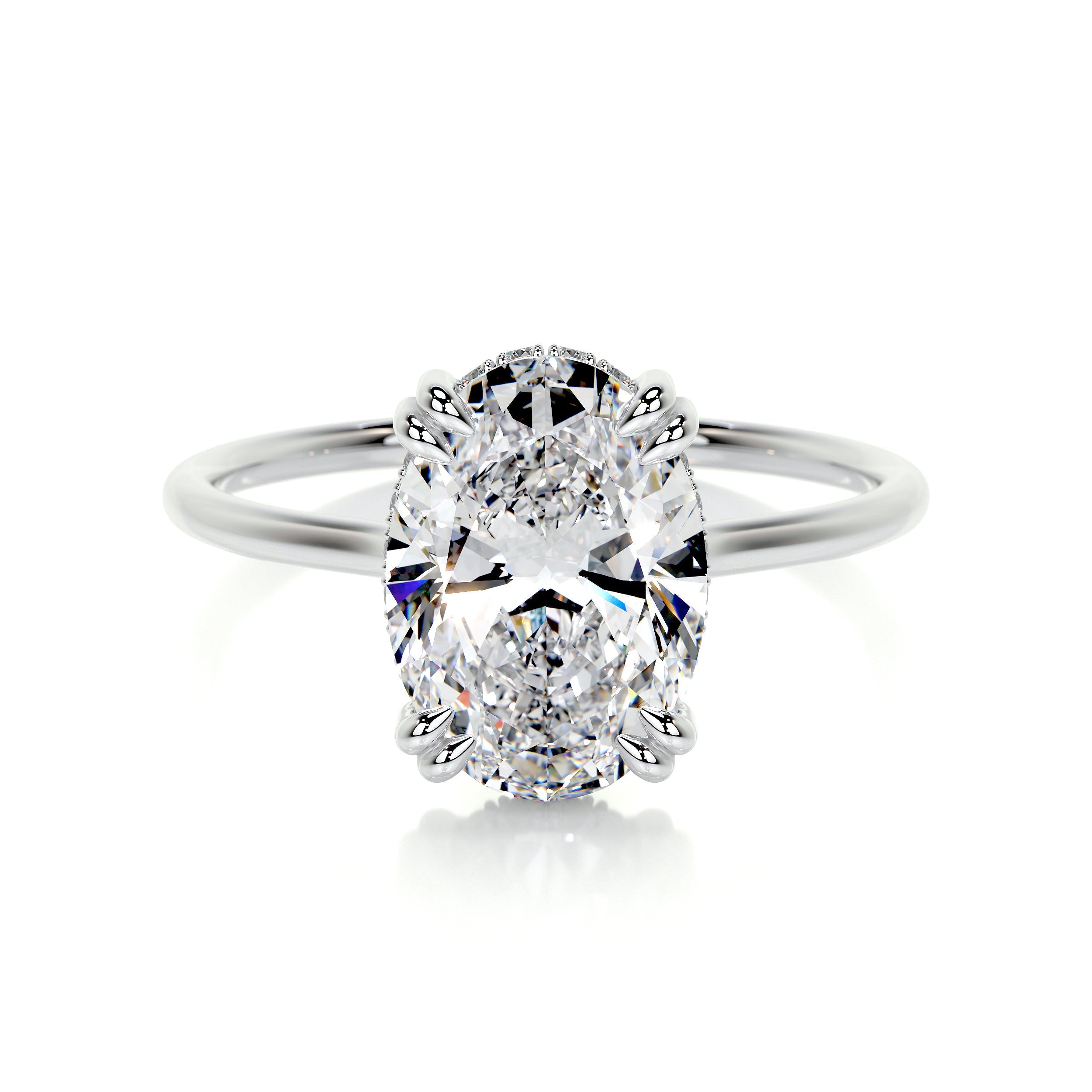 Harriet Lab Grown Diamond Ring (3.1 Carat) -18K White Gold