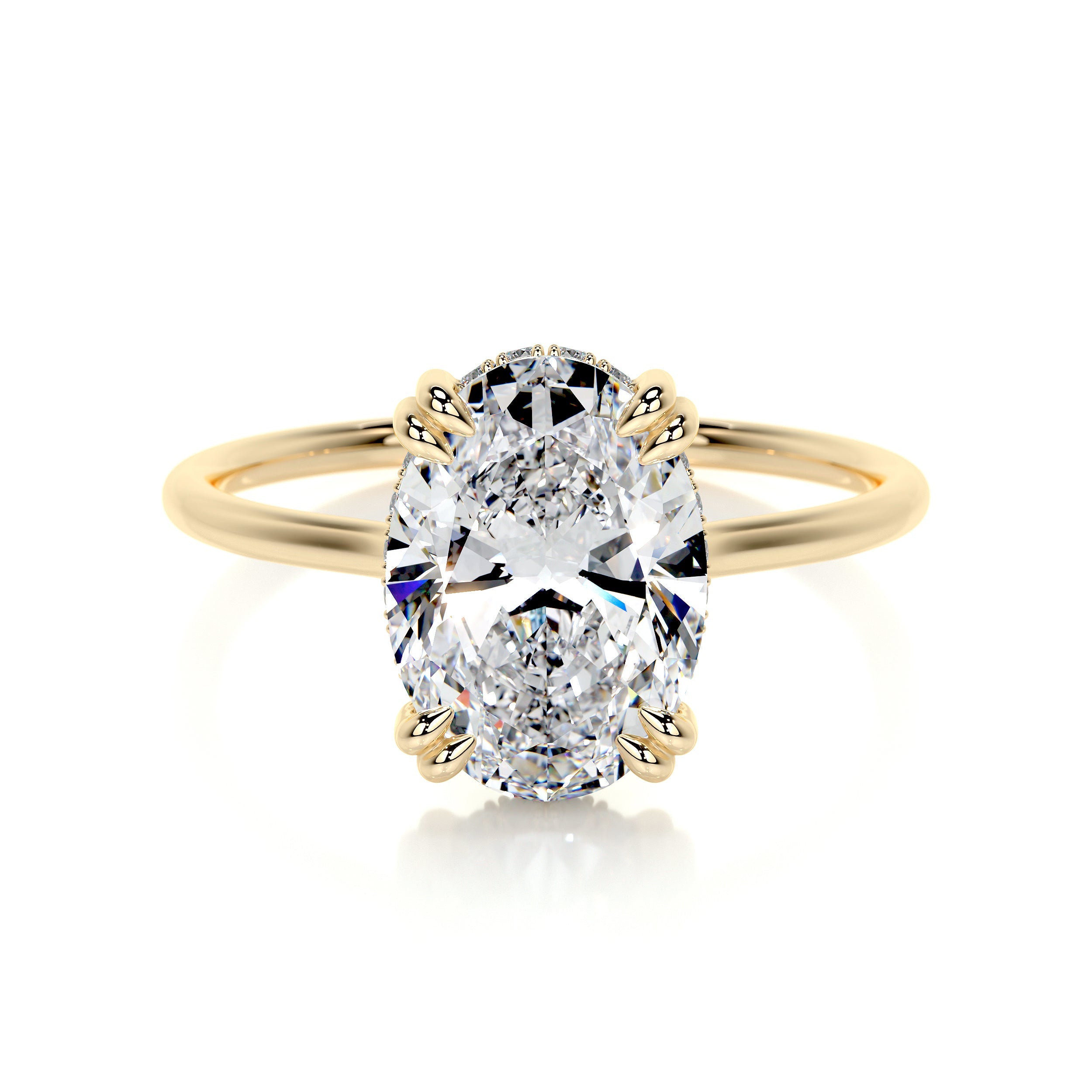 Harriet Lab Grown Diamond Ring   (3.1 Carat) -18K Yellow Gold