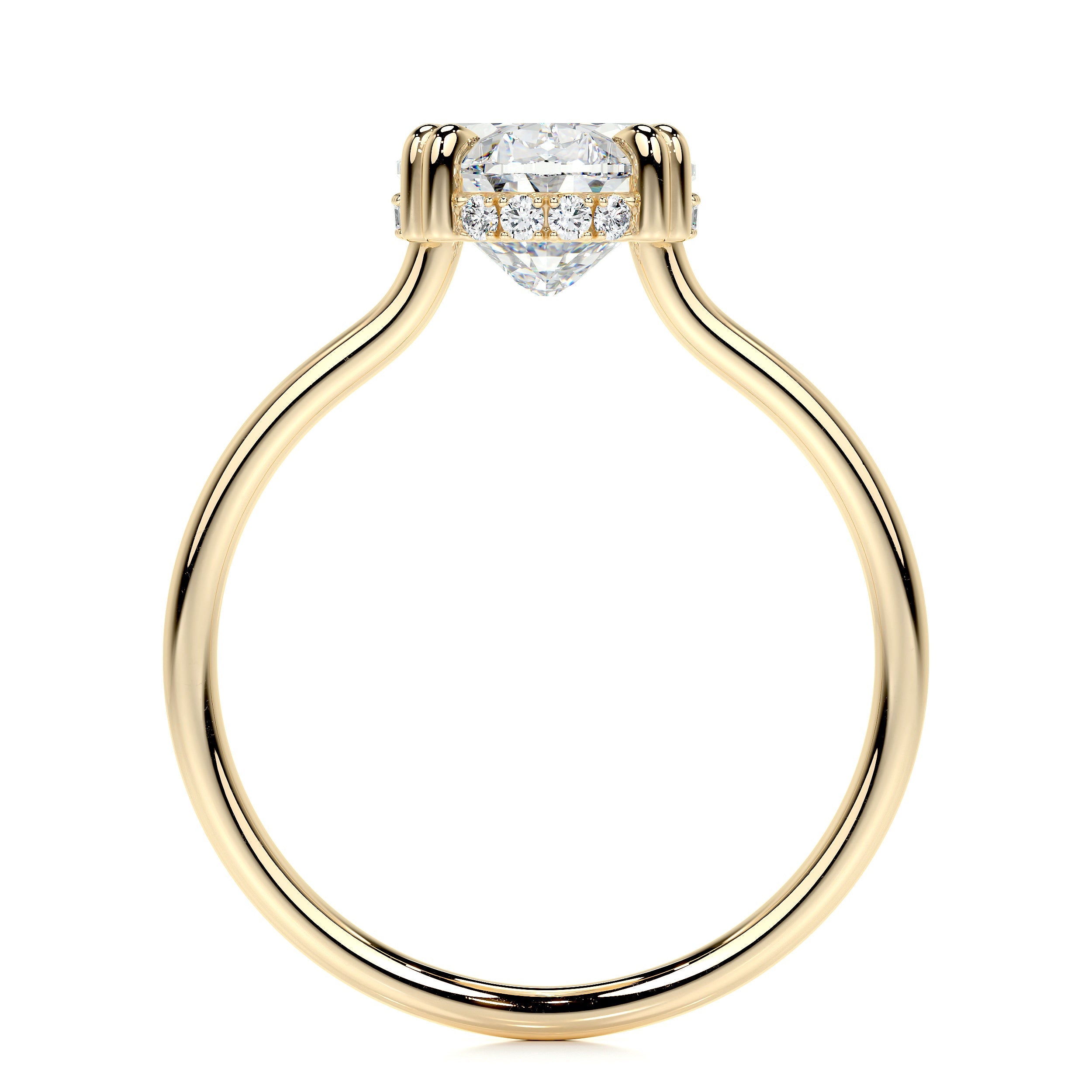 Harriet Lab Grown Diamond Ring   (3.1 Carat) -18K Yellow Gold