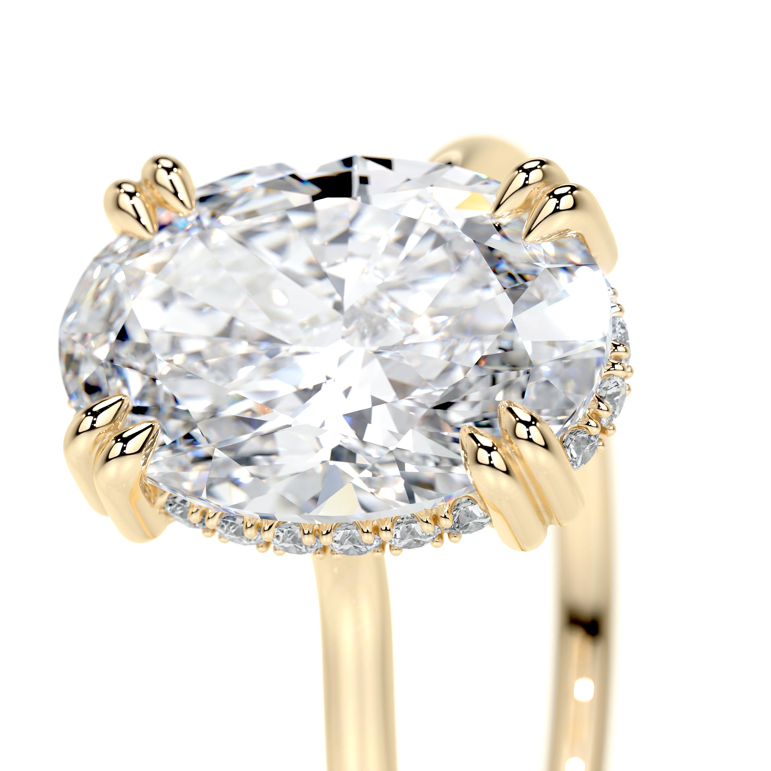 Harriet Lab Grown Diamond Ring   (3.1 Carat) -18K Yellow Gold