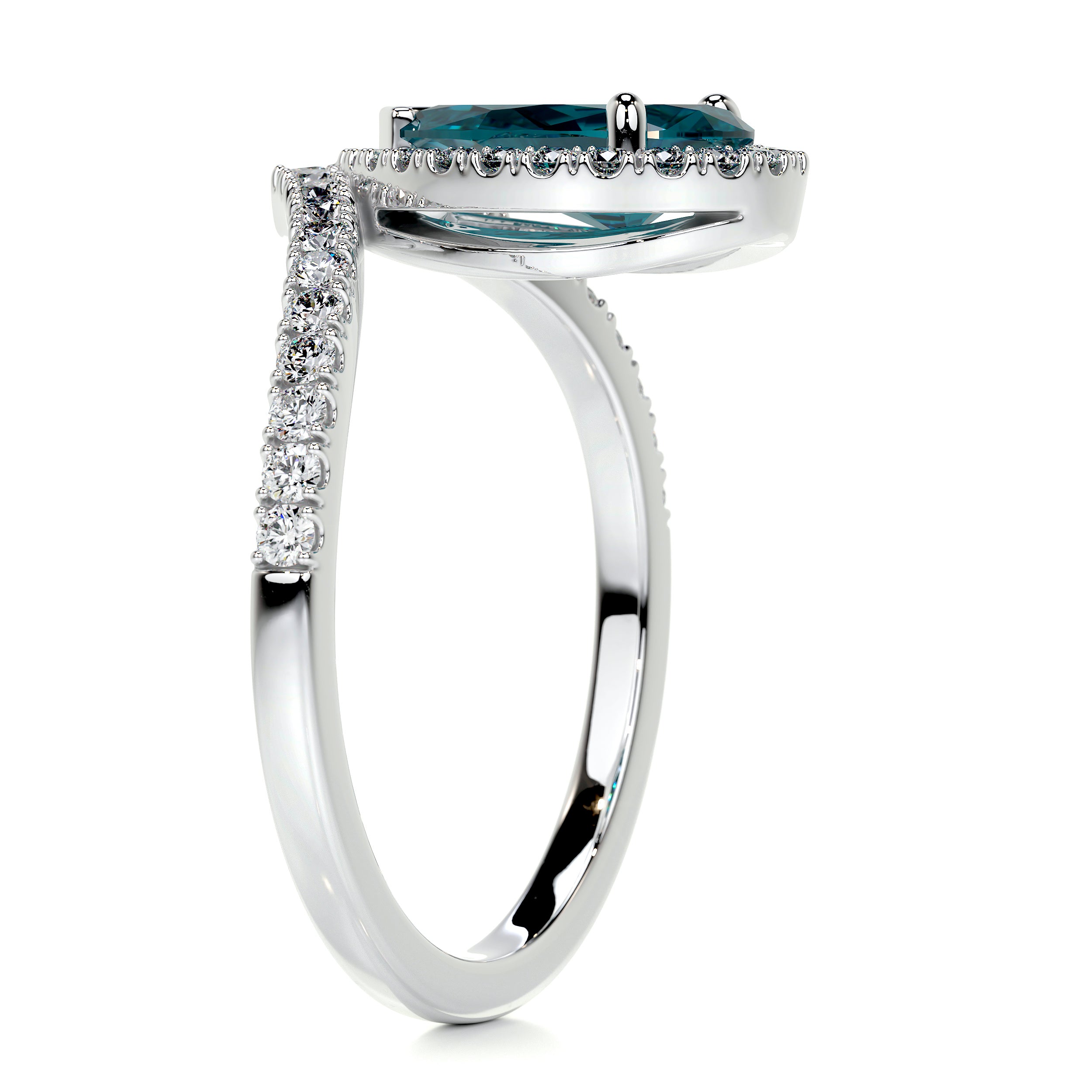 Miranda Diamond Engagement Ring -14K White Gold